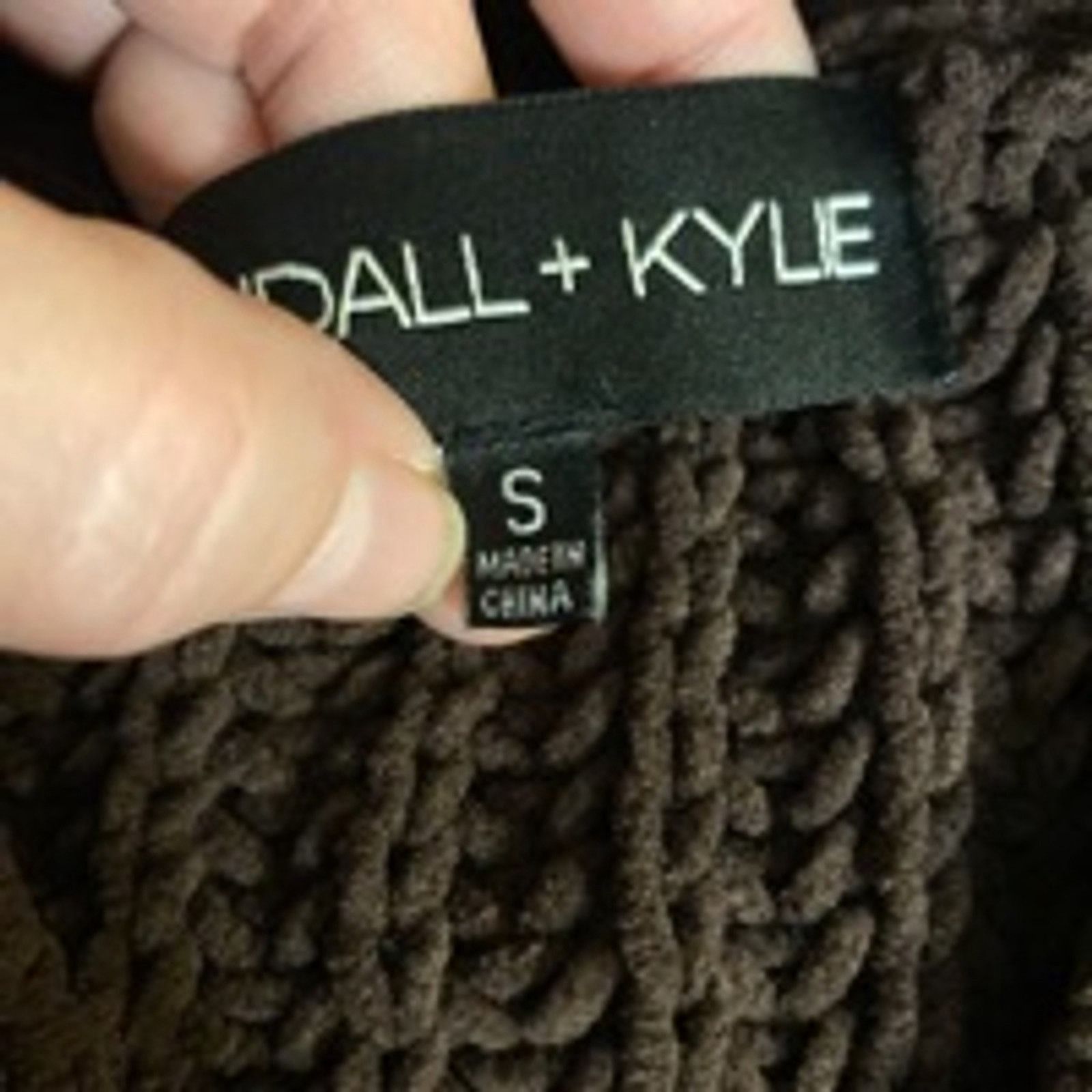 Kendall And Kylie Chunky Knit Brown Button-Up Cardigan Sweater Kendall + Kylie Size S / US 4 / IT 40 - 5 Thumbnail