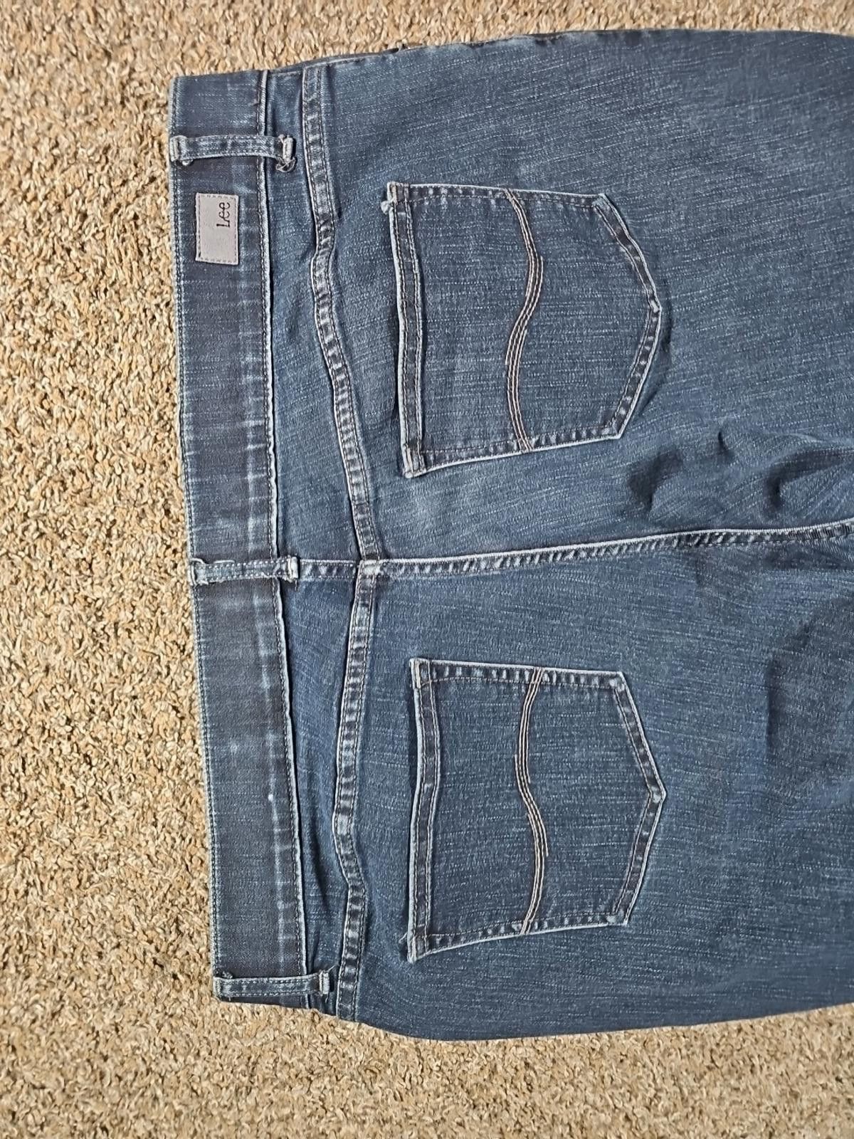 Lee Lee Womens Regular Fit Mid Rise 18W Medium Jeans Size 32" / US 10 / IT 46 - 6 Thumbnail