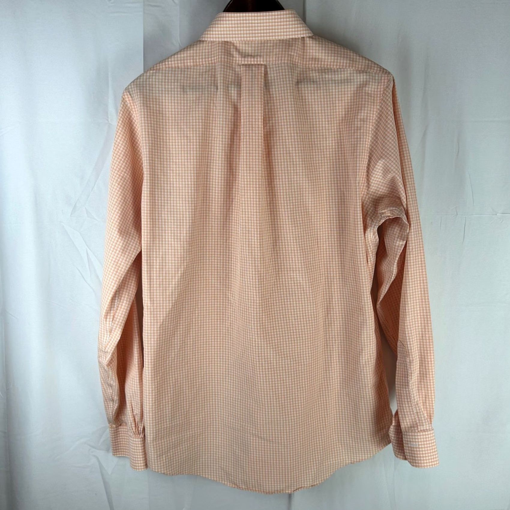Brooks Brothers Brooks Brothers Dress Shirt Mens 15.5 35 Orange Gingham Regent Fit Non-Iron Shirt Mens Size 42R - 7 Thumbnail