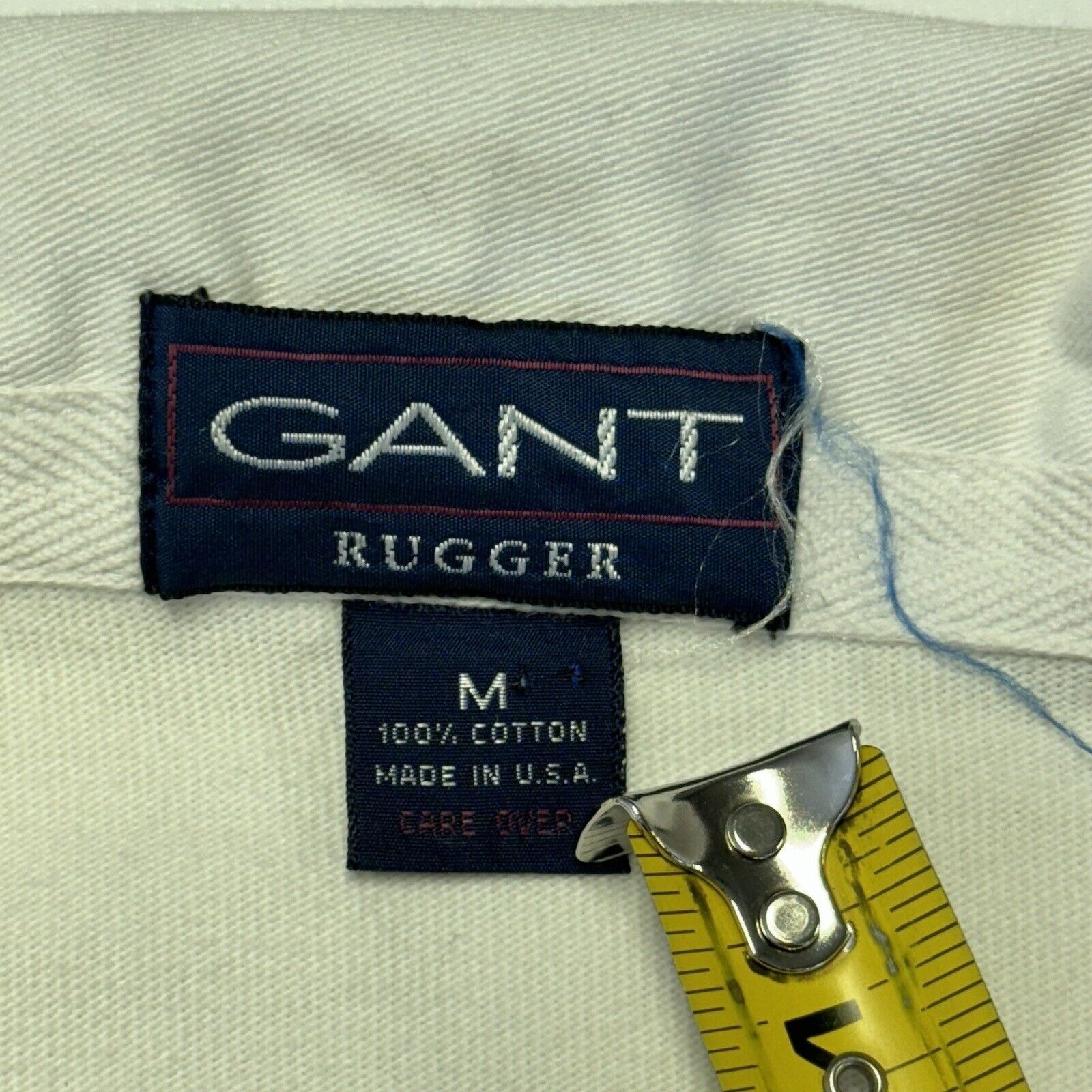 Gant × Vintage Gant Rugger Long Sleeve Rugby Shirt Mens Medium White Stripe Size US M / EU 48-50 / 2 - 12 Thumbnail