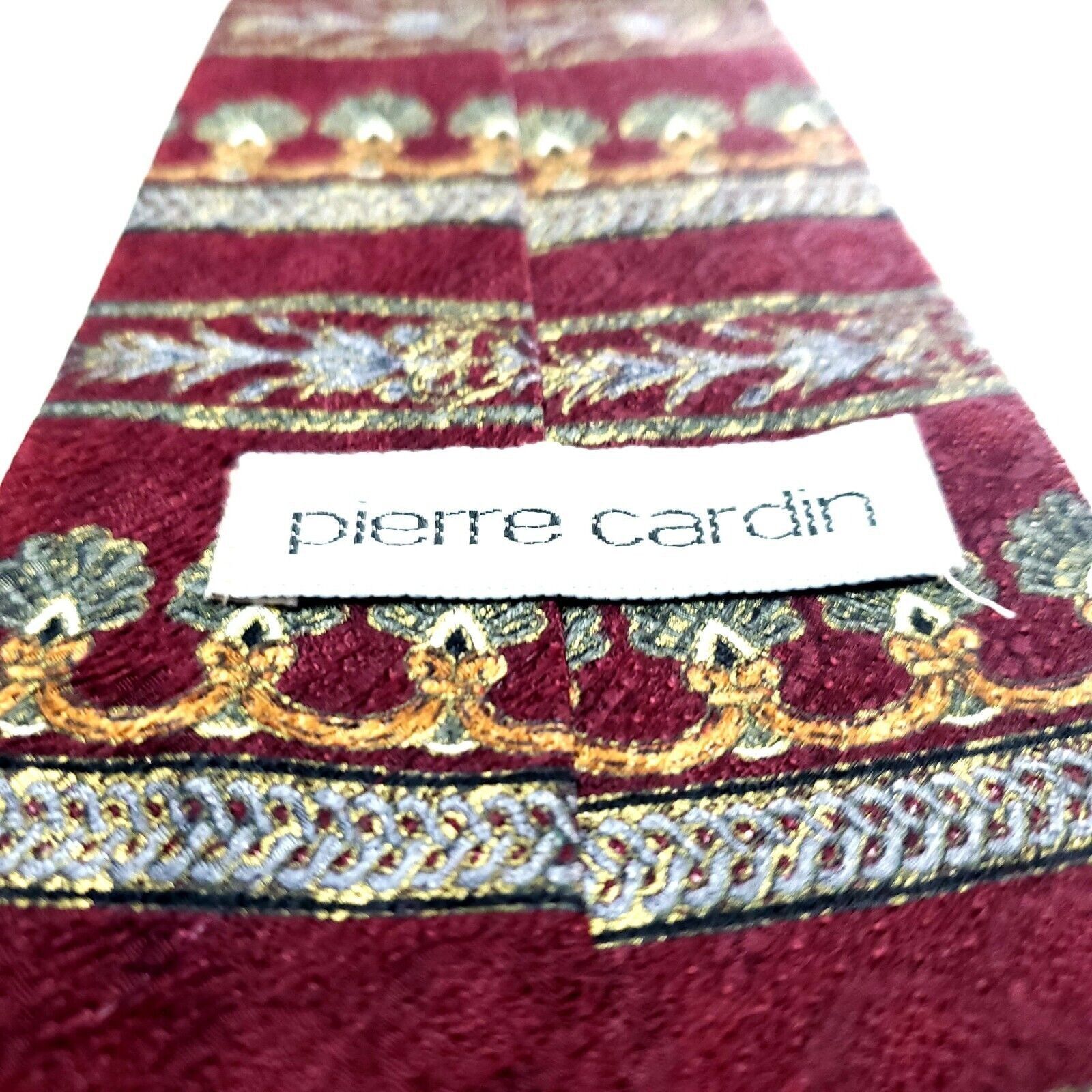 Pierre Cardin Pierre Cardin Silk Tie Print Red Wide Size ONE SIZE - 4 Thumbnail