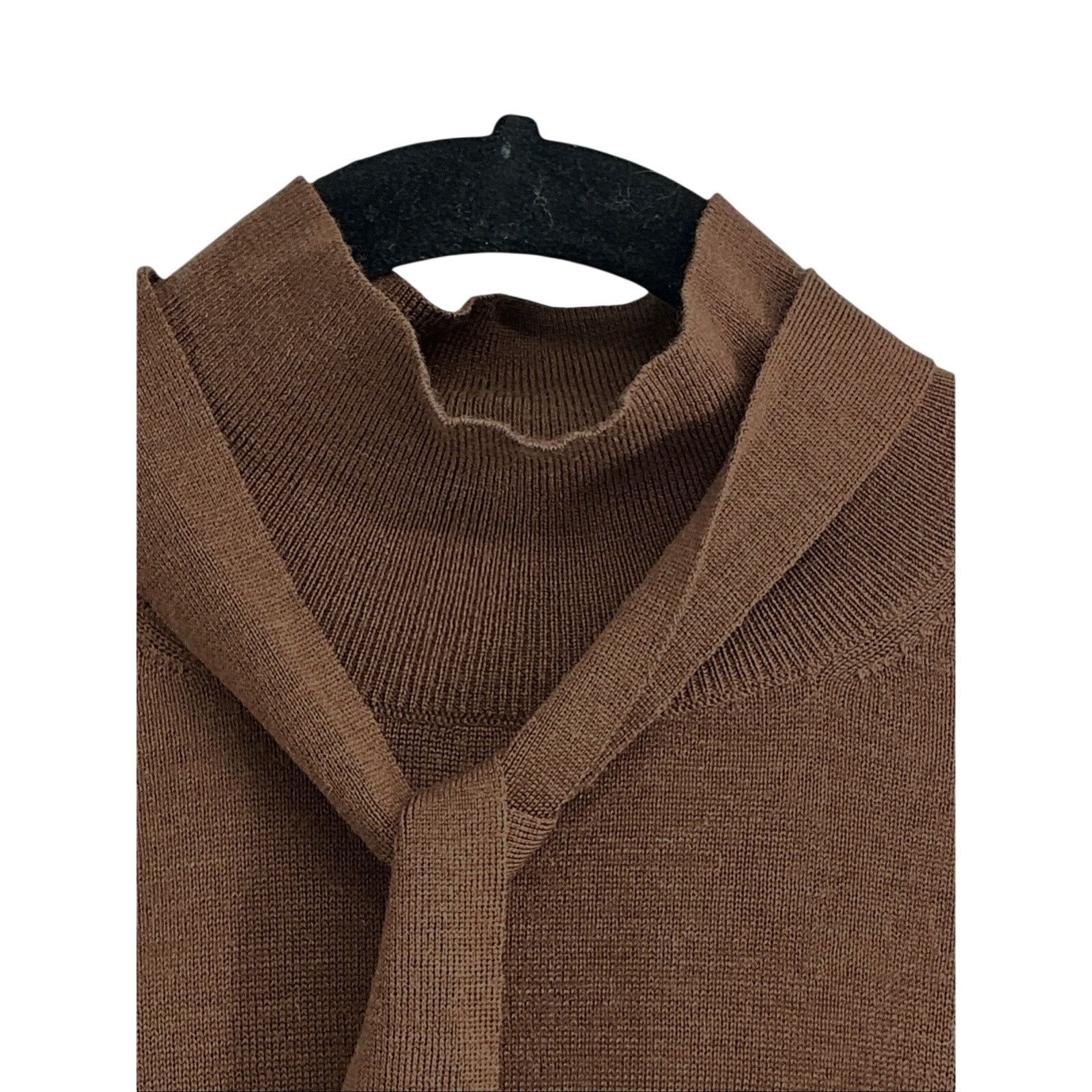 J.Crew J Crew Brown Sweater Womens Medium 100% Merino Wool Size L / US 10 / IT 46 - 3 Thumbnail