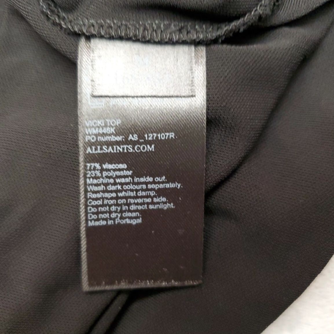 Allsaints Allsaints Blouse Womens Medium Black Cowl Neck Vickie Top Classic Wardrobe Size M / US 6-8 / IT 42-44 - 5 Thumbnail