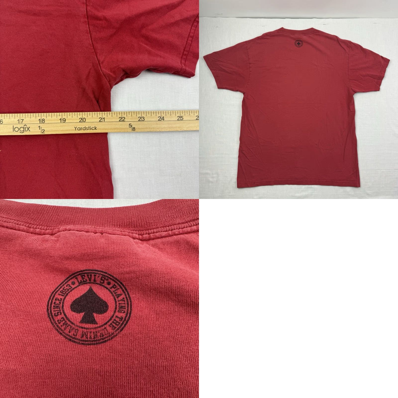 Levi's VINTAGE Levi's Pool Table T Shirt Adult XL Red Tab Y2K Hipster Punk Black Felt Size US XL / EU 56 / 4 - 8 Thumbnail