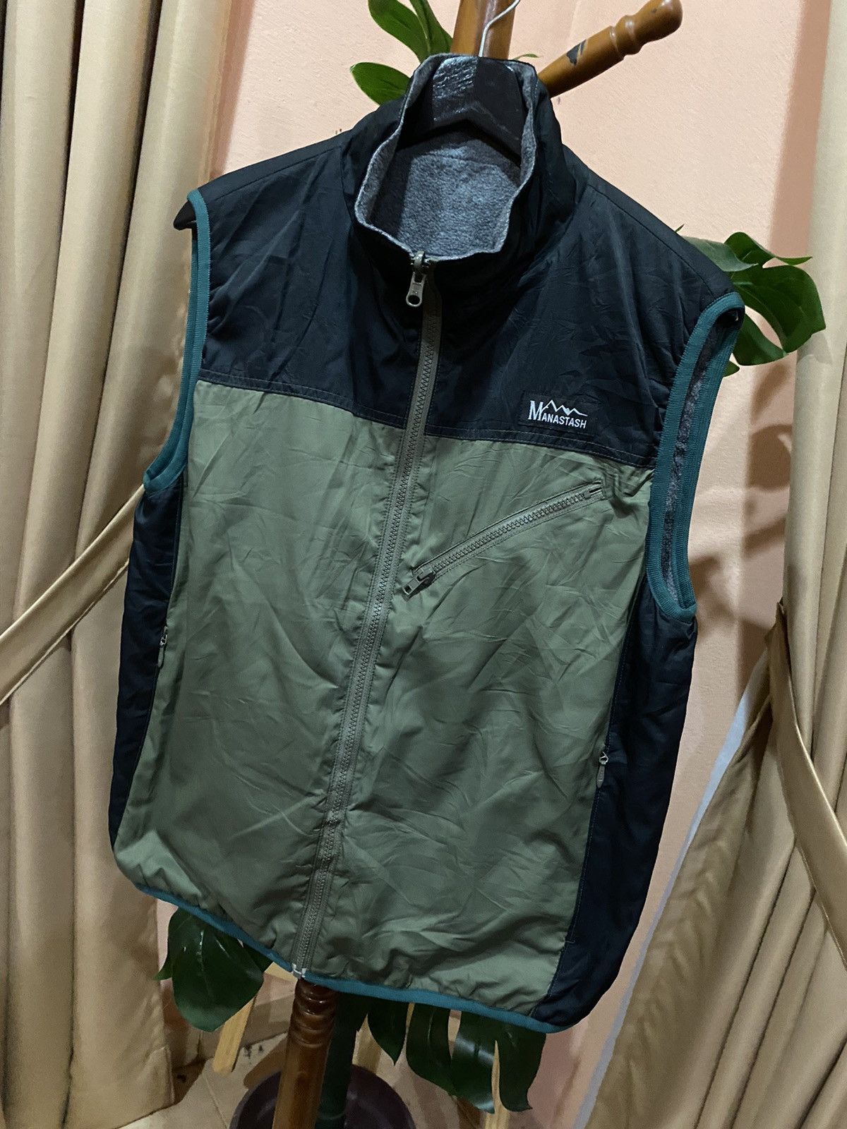 Manastash Vintage Manastash Reversible Outdoor Vest - Green and Black Size US M / EU 48-50 / 2 - 2 Thumbnail
