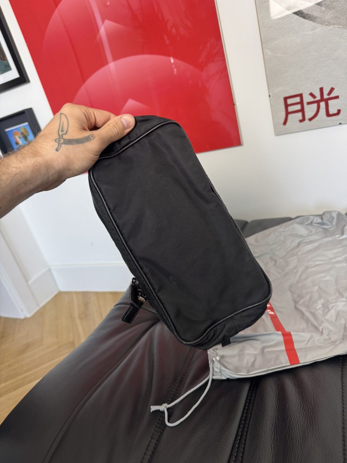 Prada Prada Cosmetic Bag Black Nylon Designer Rare Big Size Luxury Size ONE SIZE - 6 Thumbnail