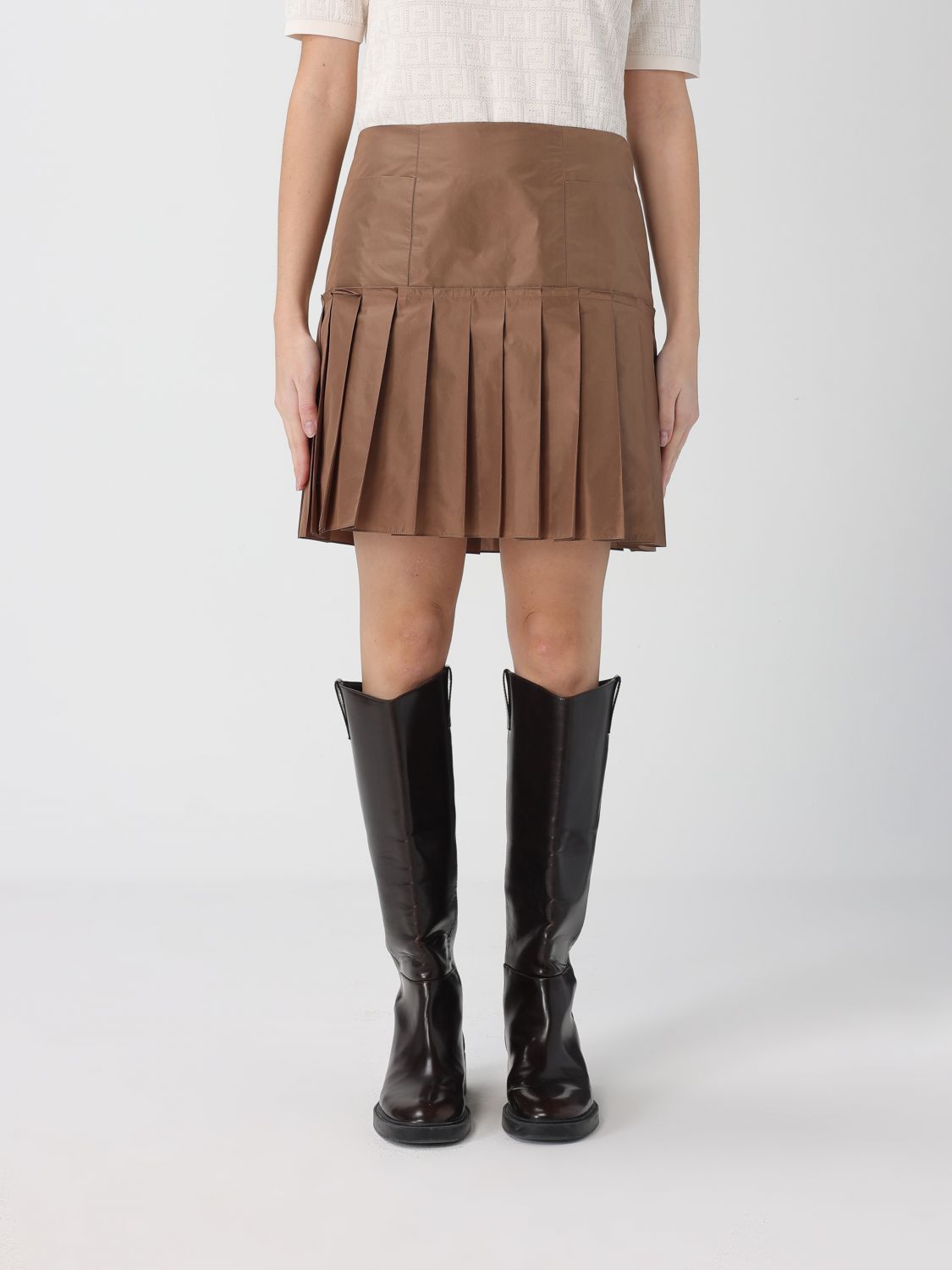 Fendi Fendi Skirt Woman Walnut Size 27" / US 4 / IT 40 - 1 Thumbnail