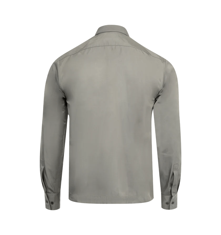 Dries Van Noten o1h1sh11224 Front Zip Shirt in Grey Size US L / EU 52-54 / 3 - 2 Thumbnail