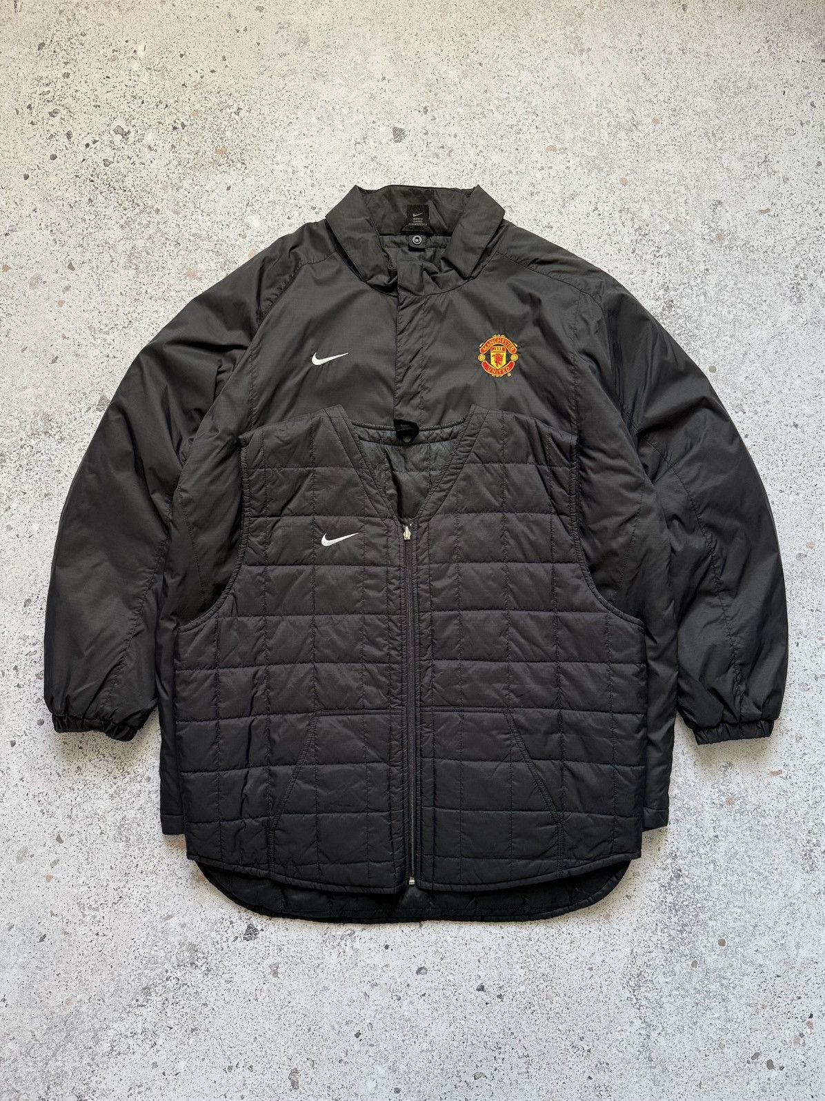 Nike Vintage 2 in 1 Nike manchester united jacket + vest Size US XL / EU 56 / 4 - 1 Thumbnail