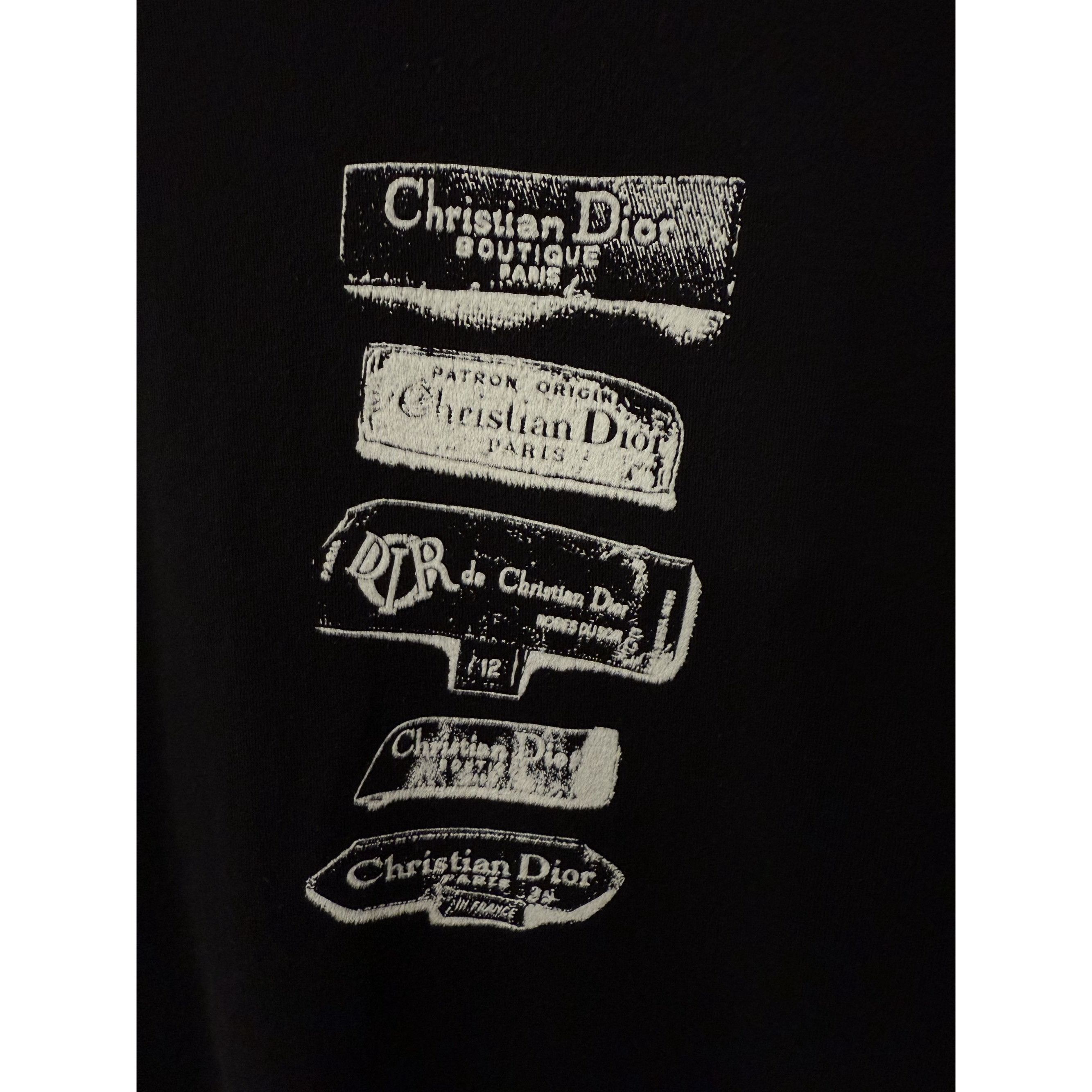Dior Christian Dior Black Graphic Printed Cotton T-Shirt XL Made Size XL / US 12-14 / IT 48-50 - 11 Thumbnail