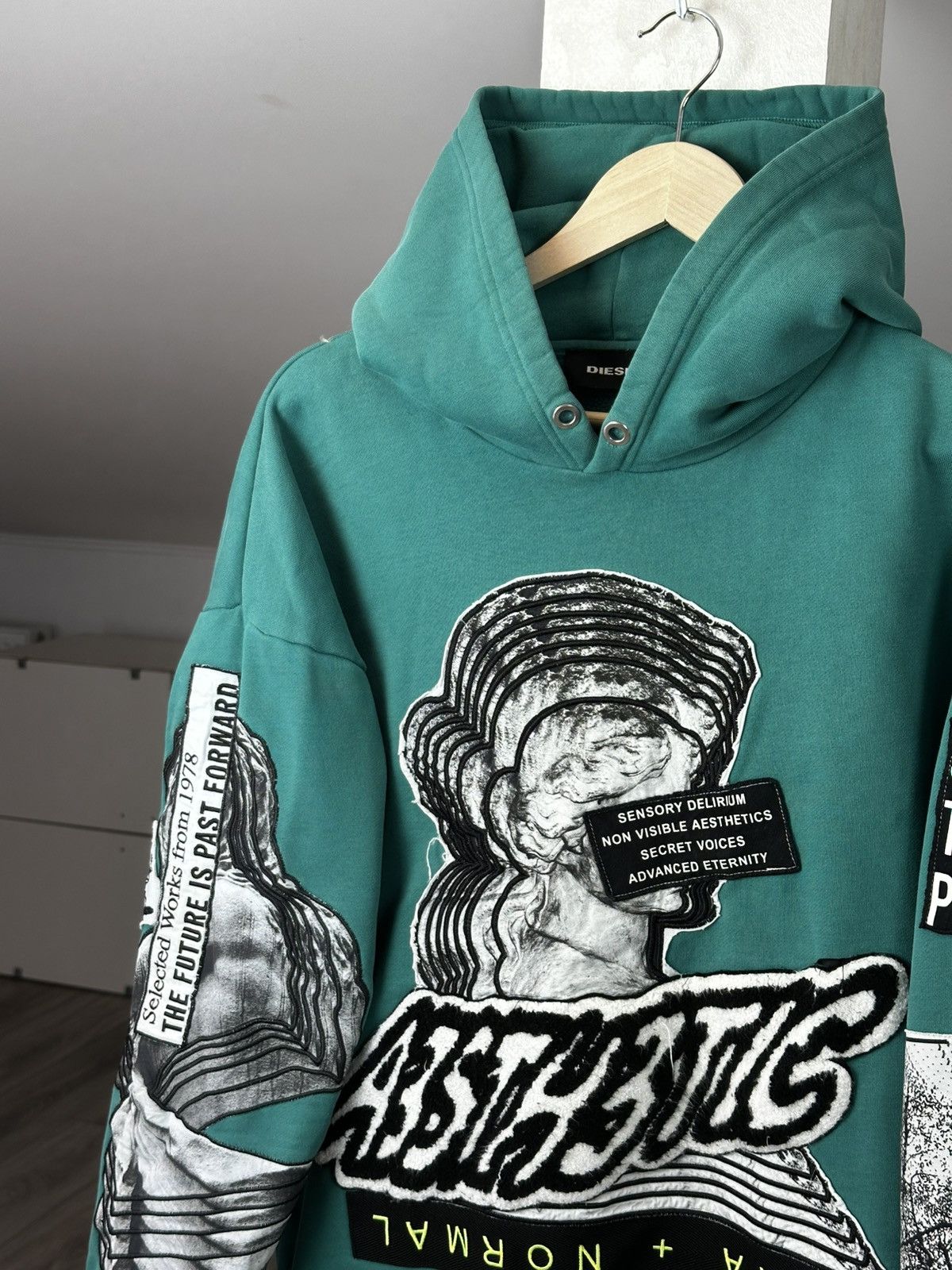 Diesel Diesel Aesthetic Para + Normal Mint Hoodie Y2K Size US M / EU 48-50 / 2 - 2 Thumbnail