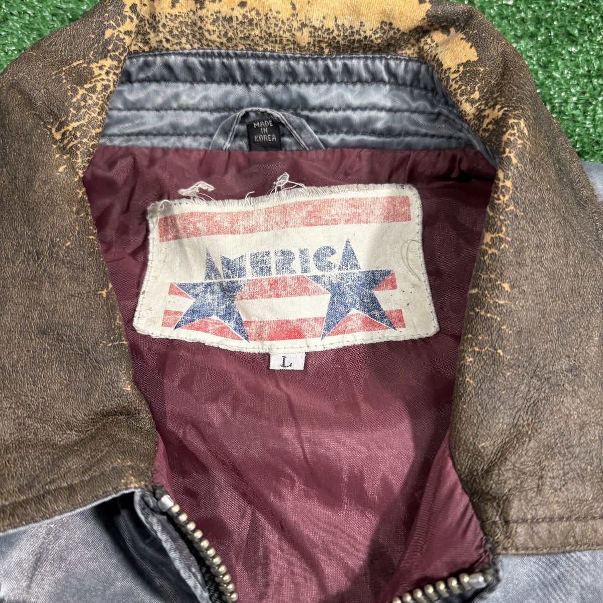 J. America Vintage 80s Bomber Flight Jacket Joltin Josie 1988 Korea L Size US L / EU 52-54 / 3 - 8 Thumbnail