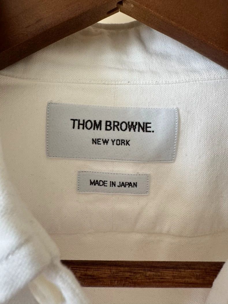 Thom Browne Thom browne Embroidered four-striped long-sleeved shirt 250 Size US M / EU 48-50 / 2 - 4 Thumbnail