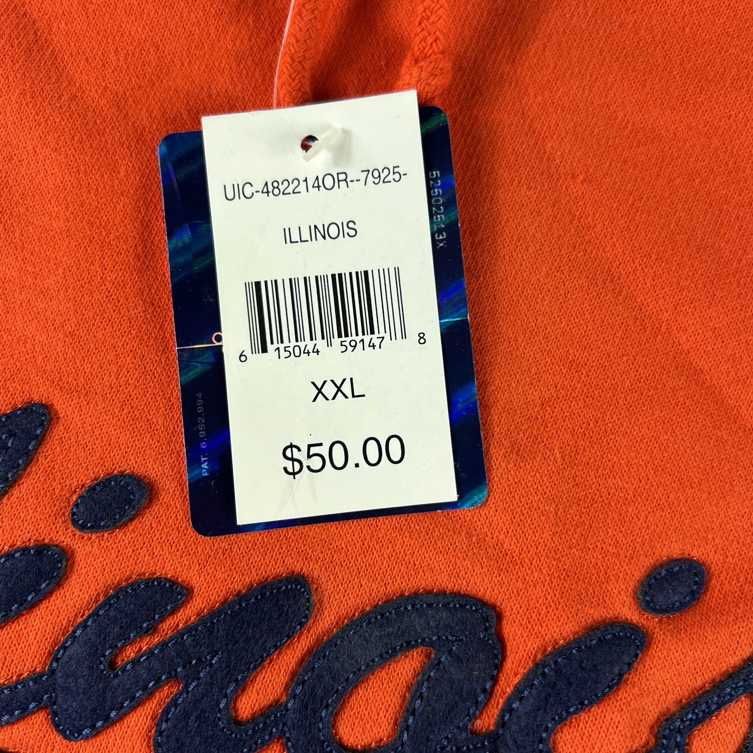J. America × NCAA Y2K Illinois Fighting Illini Sweatshirt Orange Hoodie Size US XXL / EU 58 / 5 - 5 Thumbnail