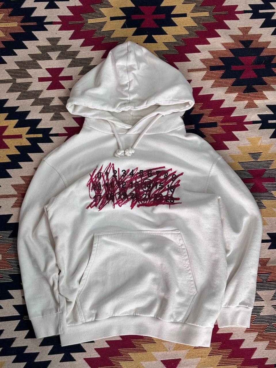 Maison Margiela Maison Margiela SS18 Scribble Logo Print Hoodie Size US S / EU 44-46 / 1 - 1 Thumbnail