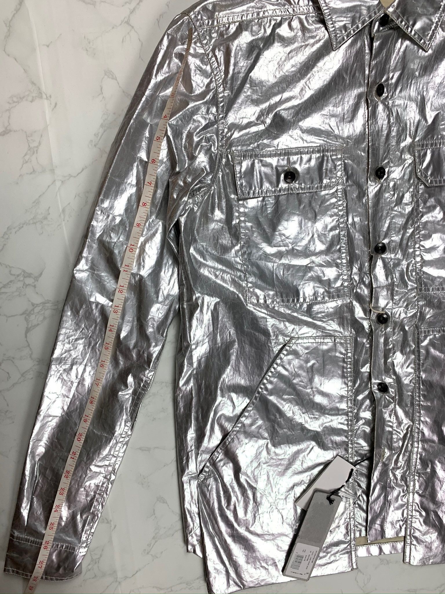 Rick Owens × Rick Owens Drkshdw 🔥75% OFF🔥 [SALE] Rick Owens Silver Cargo Pocket Overshirt Size US S / EU 44-46 / 1 - 9 Thumbnail
