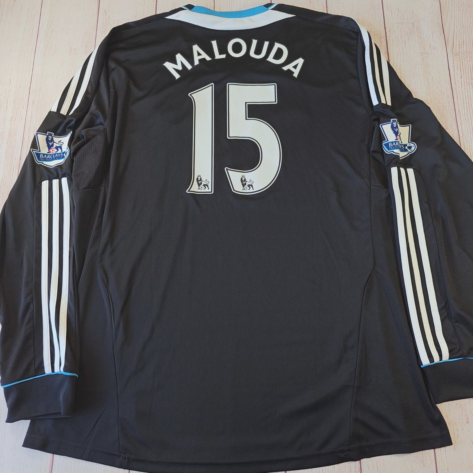 Adidas Chelsea Away 2011-2012 Football #15 Malouda Jersey sz 2XL Size US XXL / EU 58 / 5 - 2 Thumbnail
