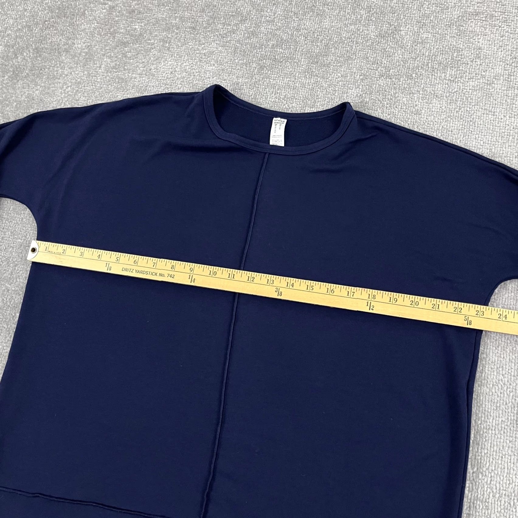 Spanx Spanx Top Womens XS Dolman 3/4 Sleeve Navy Blue Sweatshirt Casual Perfect Length Size XS / US 0-2 / IT 36-38 - 4 Thumbnail