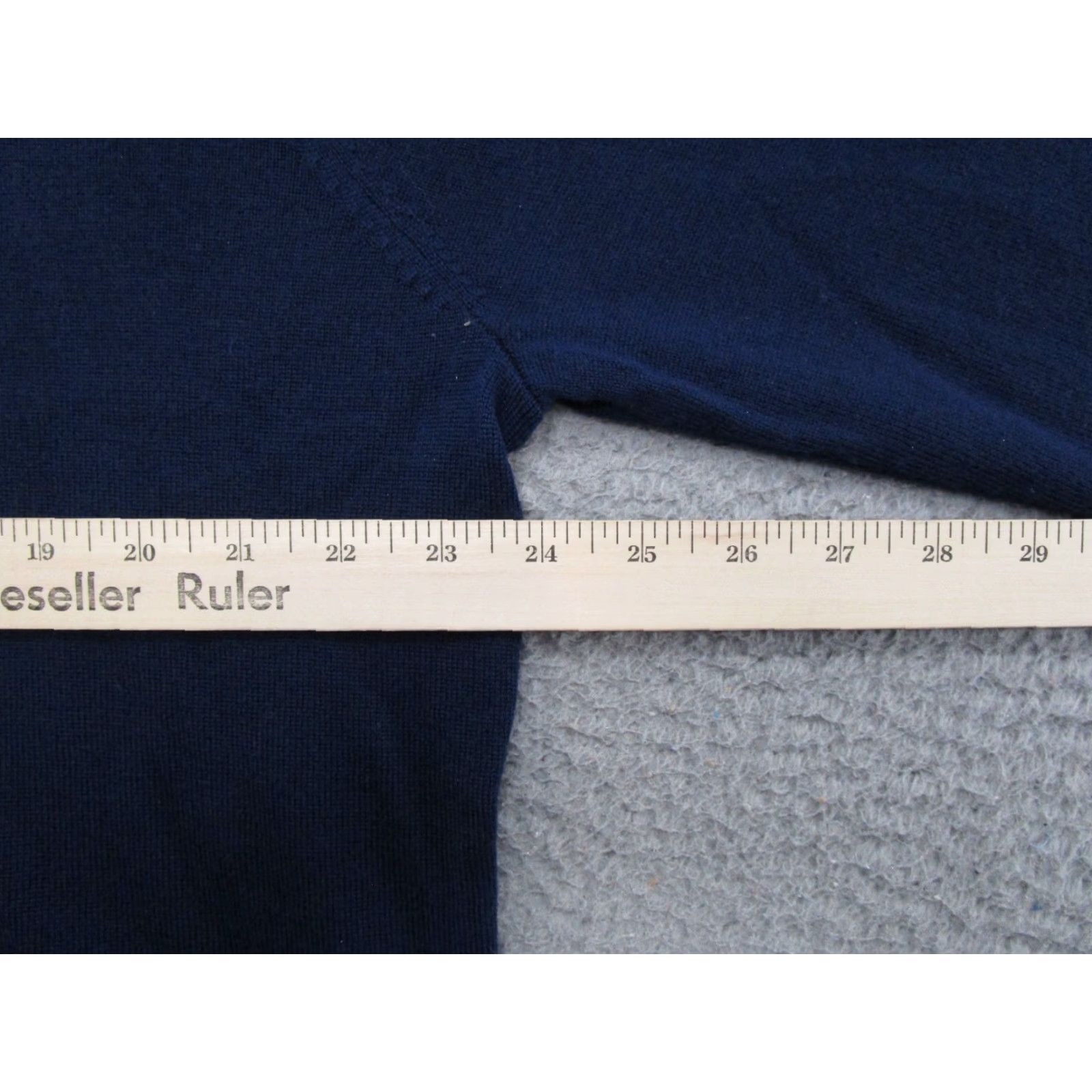Vintage Collars&Co Australian Merino 1/4 Zip Sweater Blue Leather Trim Mens 2XL NEW Size US XXL / EU 58 / 5 - 6 Thumbnail