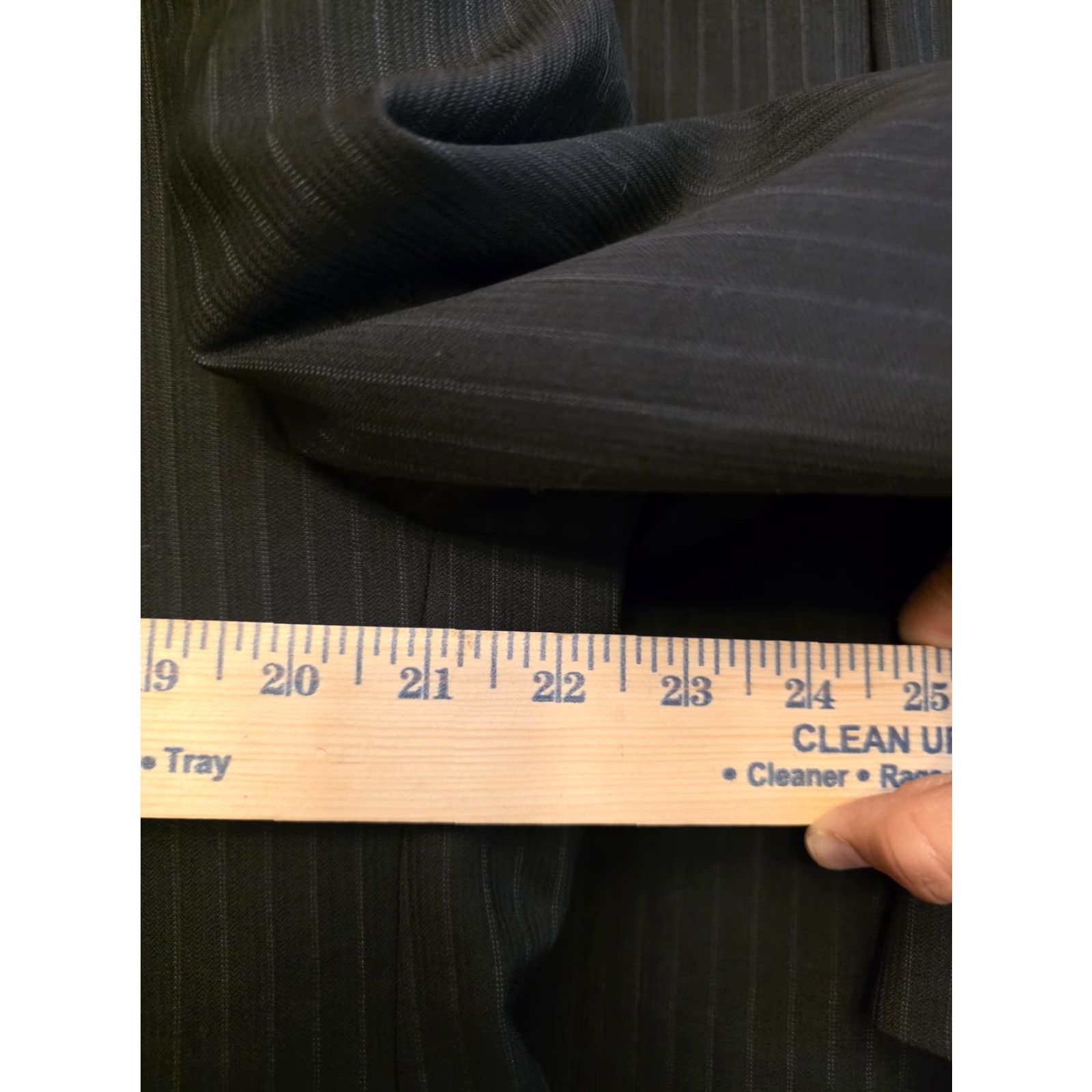 Joseph Joseph & Feiss Suit Mens 46 41x30 Gray Wool Pinstripe 2 Piece Jacket Pants Size 46R - 6 Thumbnail