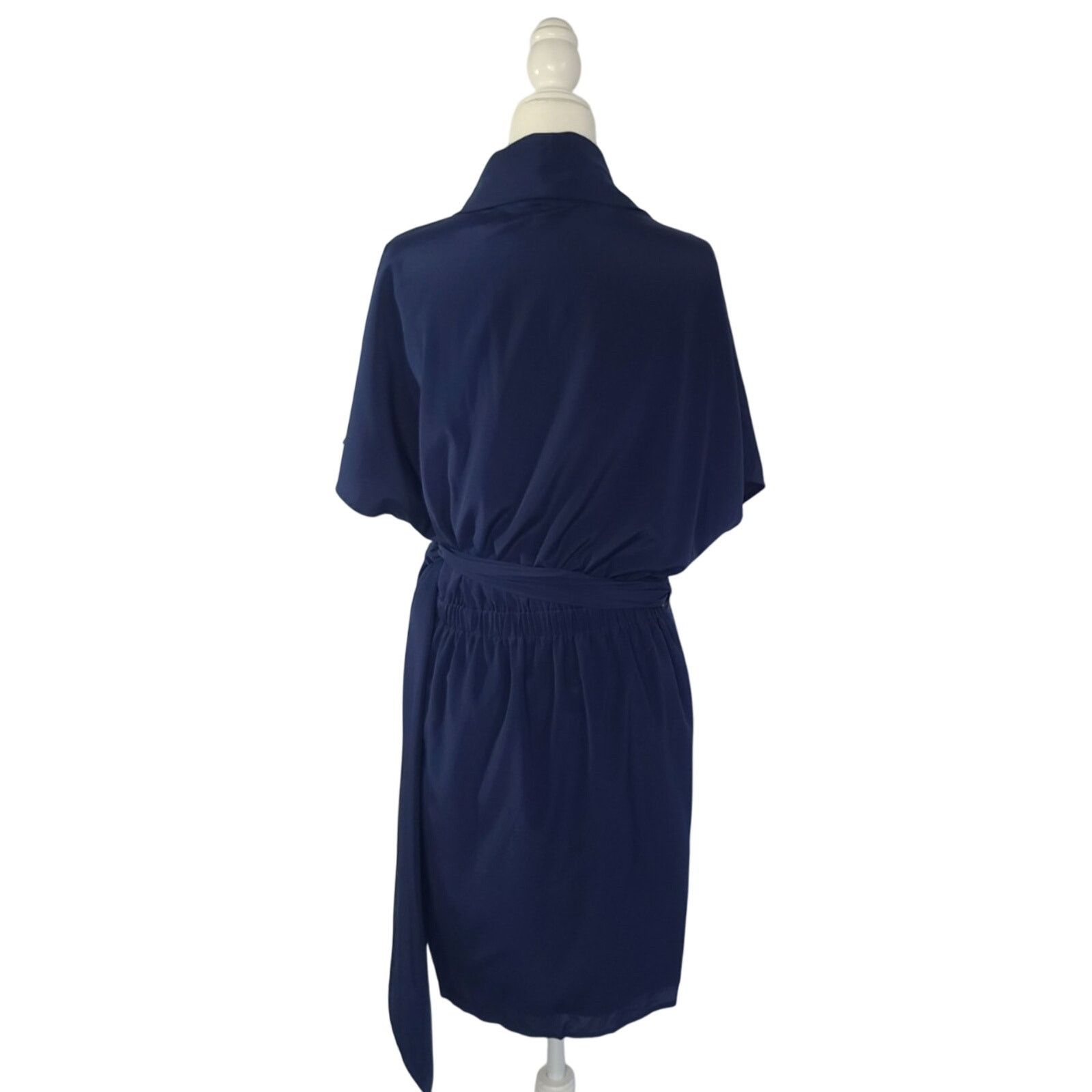 Calypso St Barth Calypso St. Barth Navy Silk Wrap Dress Medium Size M / US 6-8 / IT 42-44 - 5 Thumbnail