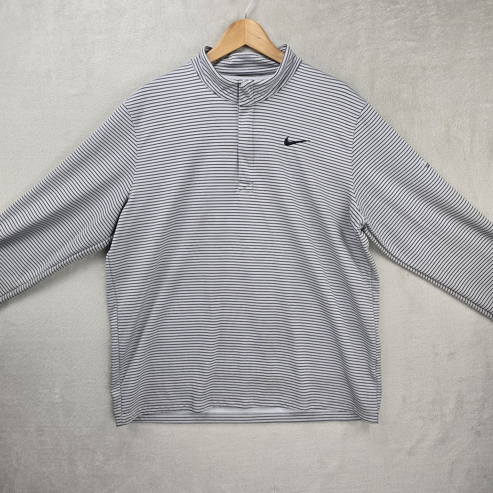 Nike Nike Golf Top Shirt Stripe Long Sleeve 1/2 Zip Victory XL Size US XL / EU 56 / 4 - 2 Thumbnail