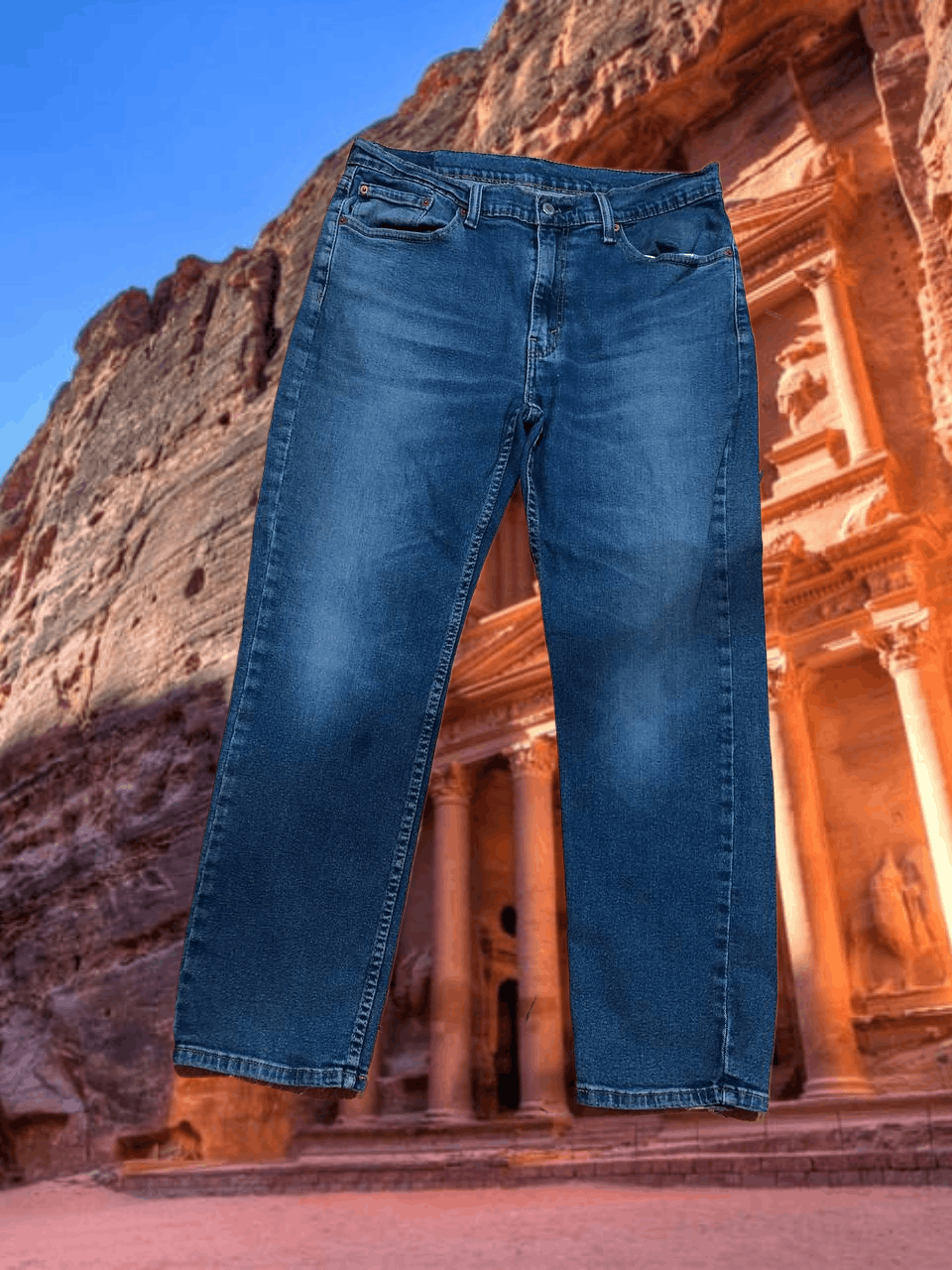 Levi's Levi's 514 jeans pants blue crazy Y2K w36 vintage Size US 36 / EU 52 - 1 Thumbnail