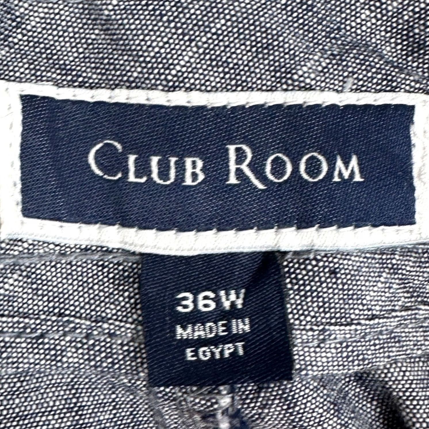 Club Room Club Room Shorts Mens 36W Blue Chino Classic Flat Front Casual Stretch Breathable Lightweight Pockets" Size US 36 / EU 52 - 3 Thumbnail