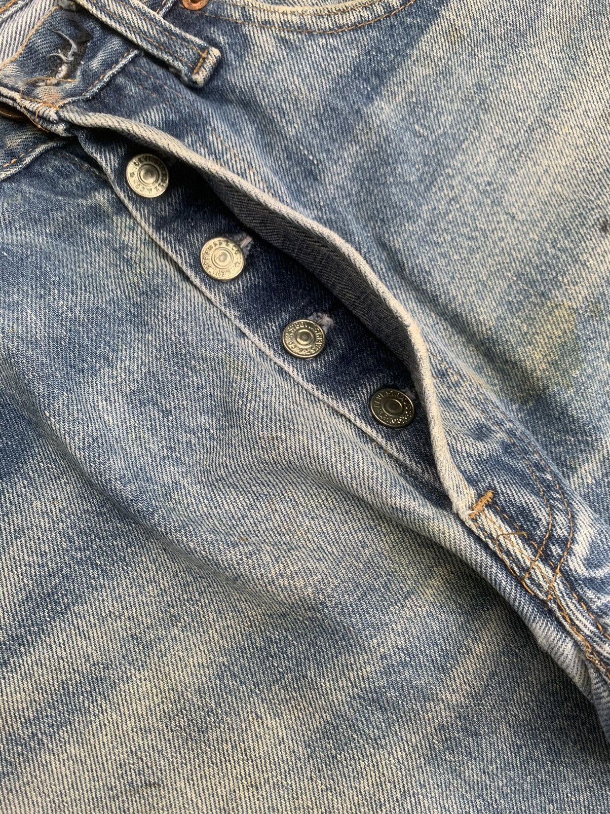 Levi's Vintage 80s Levi's 501 Selvedge Made in USA Distressed Denim Size US 33 - 16 Thumbnail