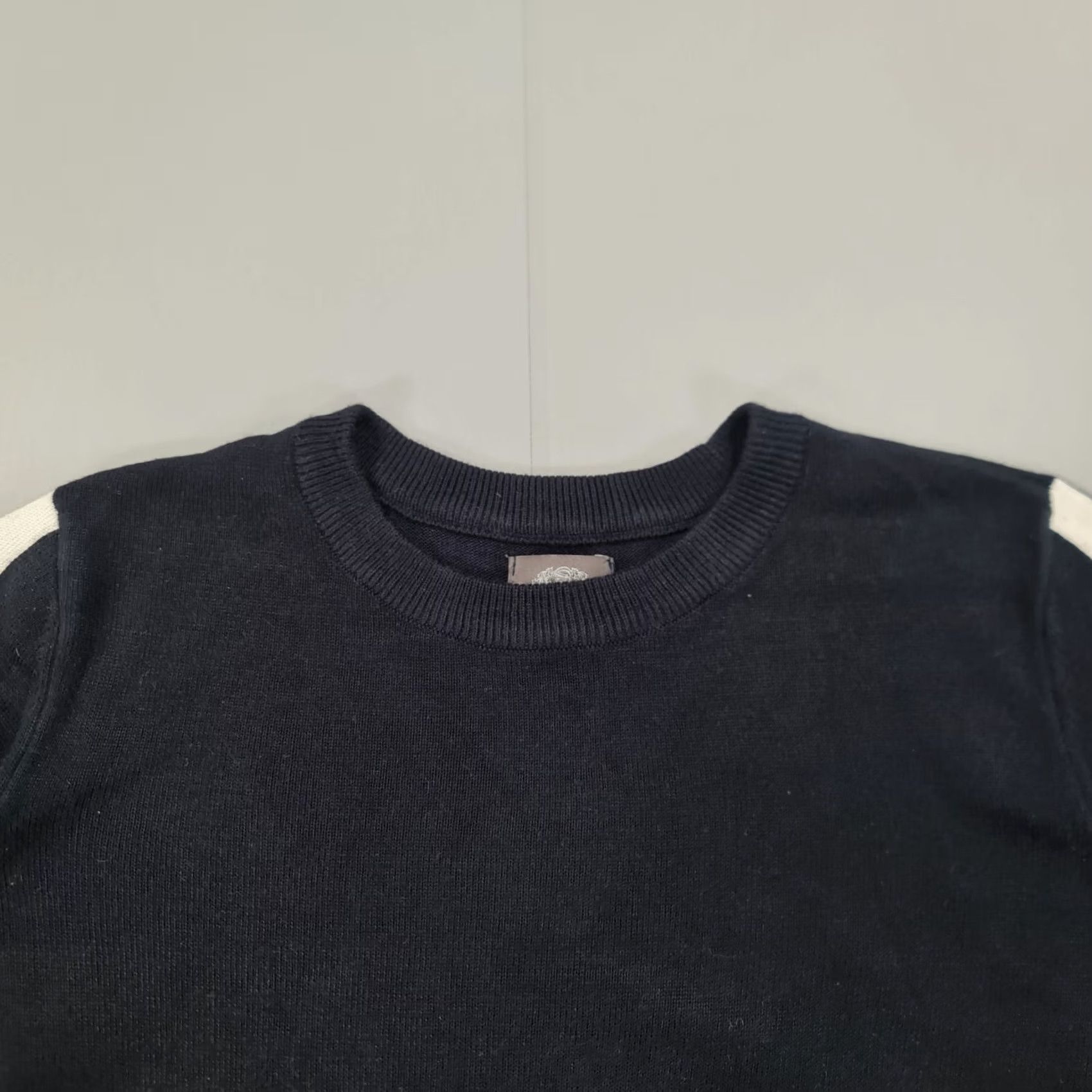 Vince Camuto Vince Camuto Womens Jumper Dress Navy Blue Small Knee Length Knit Crew Neck Long Sleeve Pullover Casual Size S / US 4 / IT 40 - 2 Thumbnail