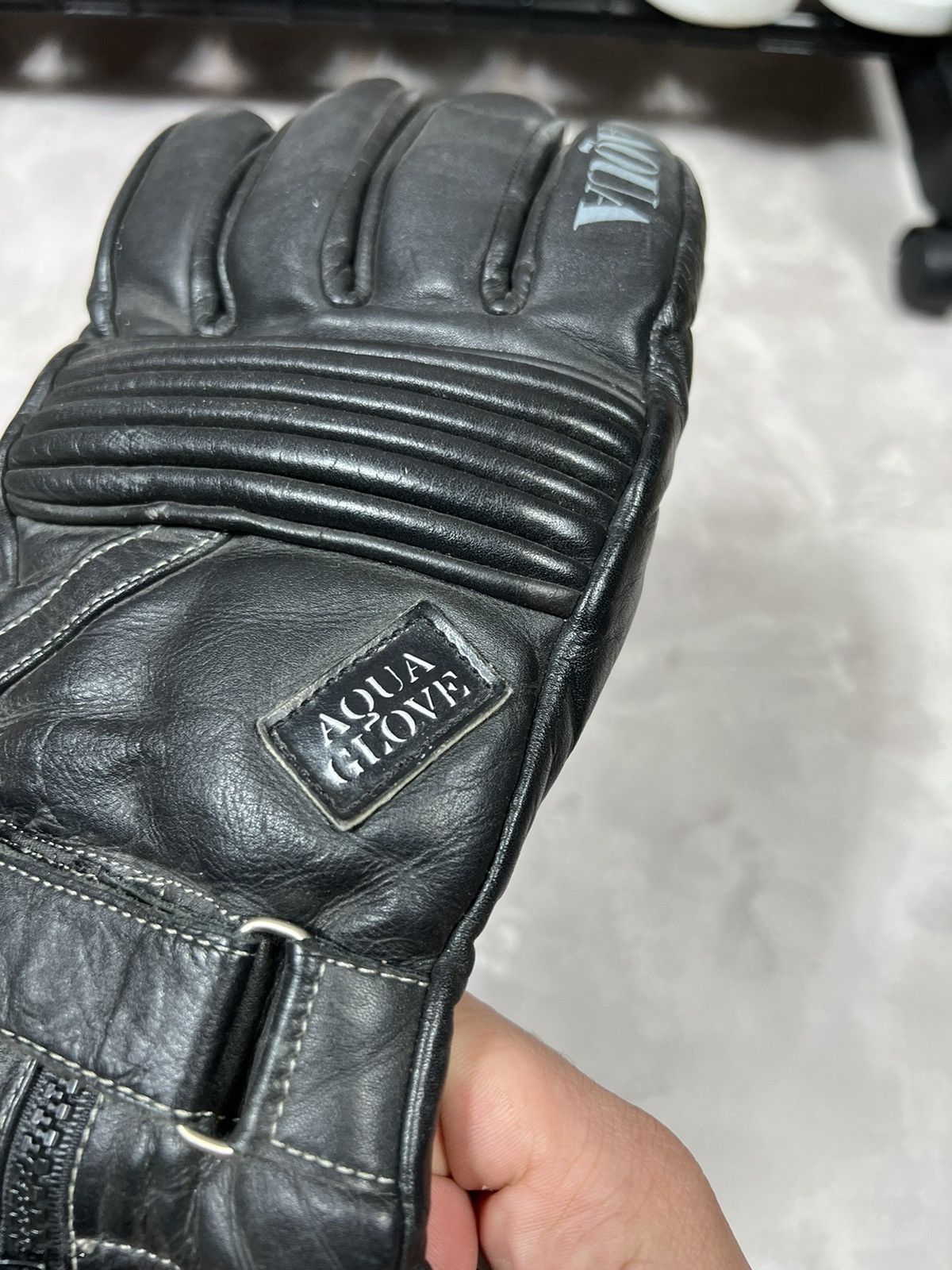 Leather Vintage Frank Thomas Racing Leather Gloves Size ONE SIZE - 8 Thumbnail