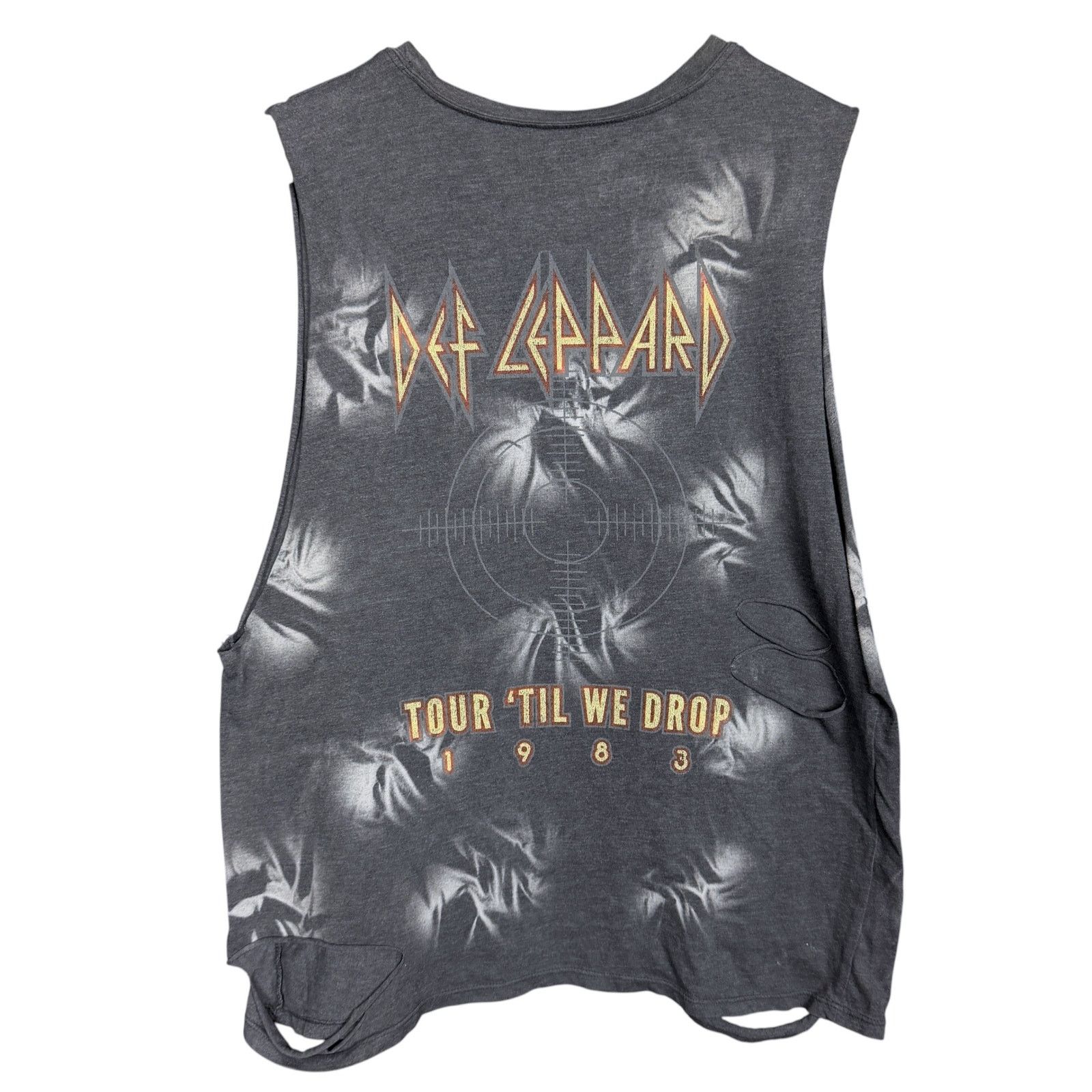 Def Leppard Def Leppard Distressed Tank Women's L Tour Til We Drop 1983 Size L / US 10 / IT 46 - 2 Thumbnail