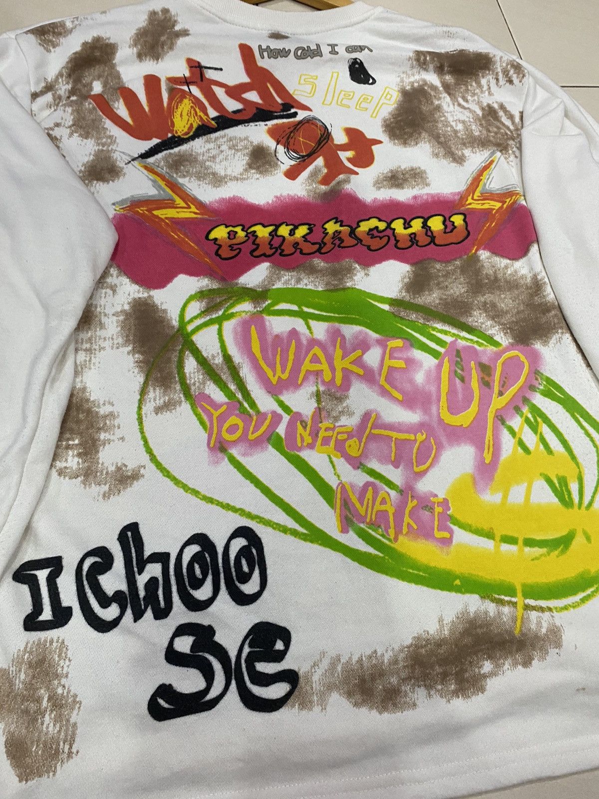 Pokemon Vintage Pokemon Pikachu Full Print Crayon Sweatshirt Size US XL / EU 56 / 4 - 6 Thumbnail