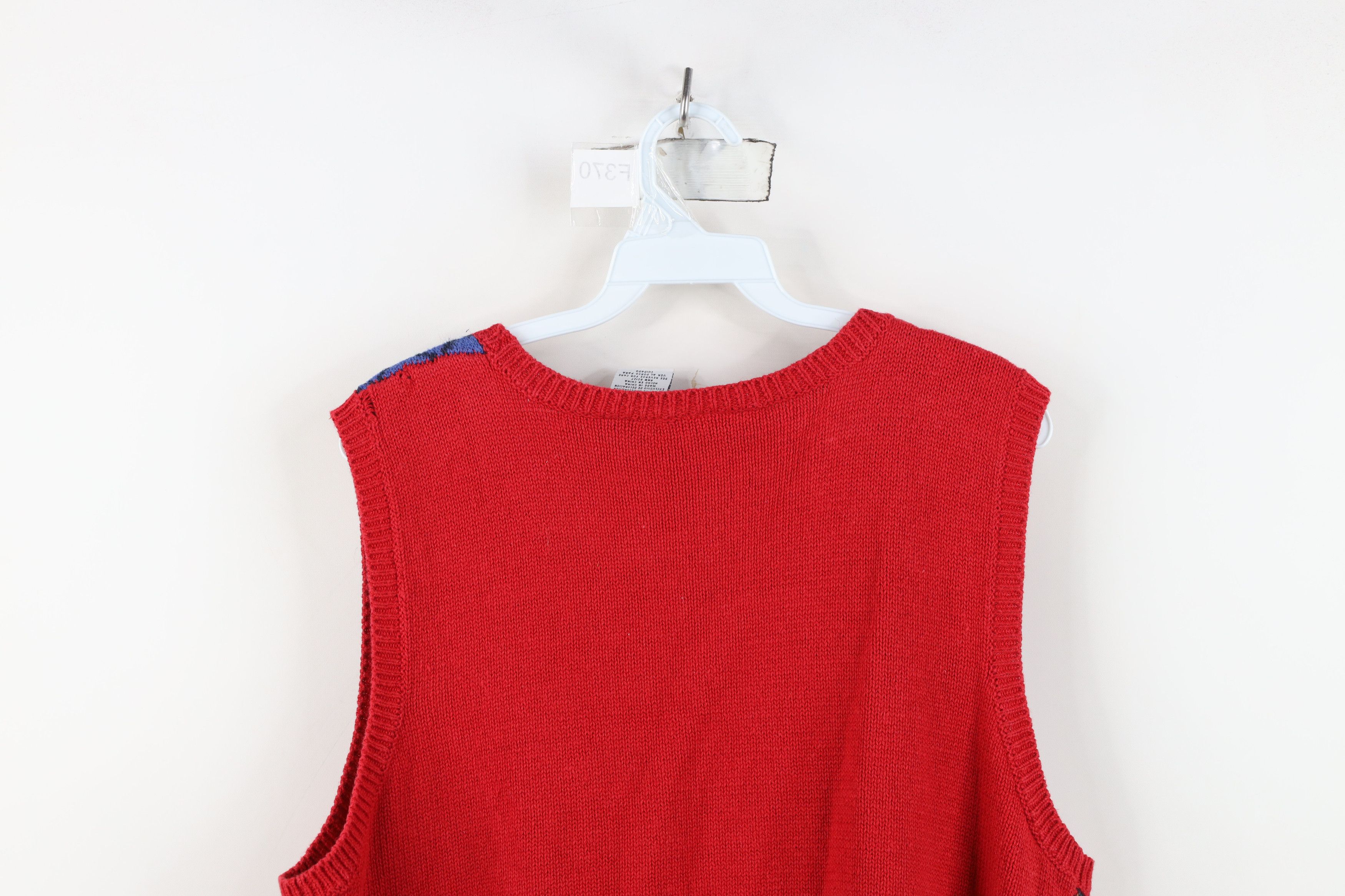 Vintage Vintage 90s Streetwear Penguin Knit Zip Sweater Vest Size XL / US 12-14 / IT 48-50 - 14 Thumbnail