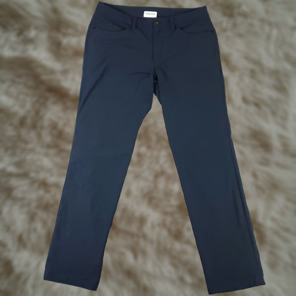 Lululemon Lululemon ABC Chino Pants Mens 34x33 Blue Flat Front Regular Fit Size US 34 / EU 50 - 1 Thumbnail