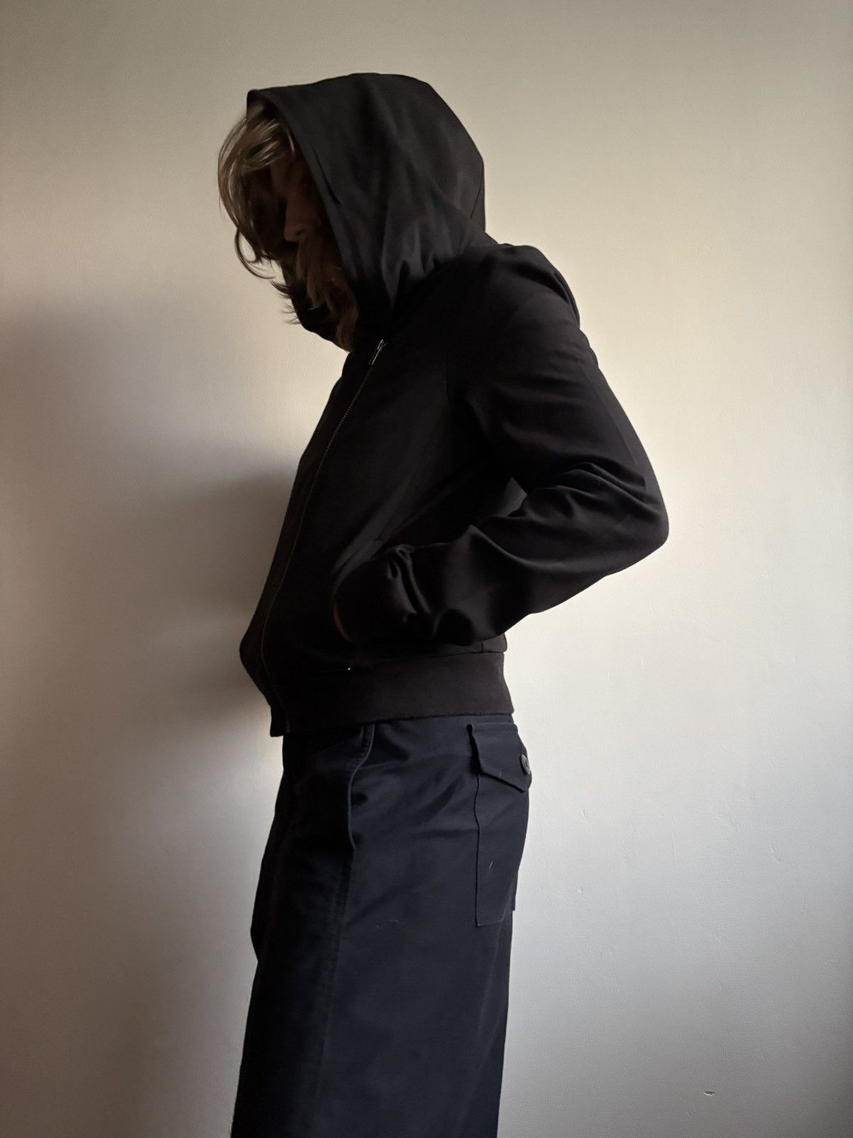 vintage Y2K DKNY JEANS Zip-up asymmetric hoodie