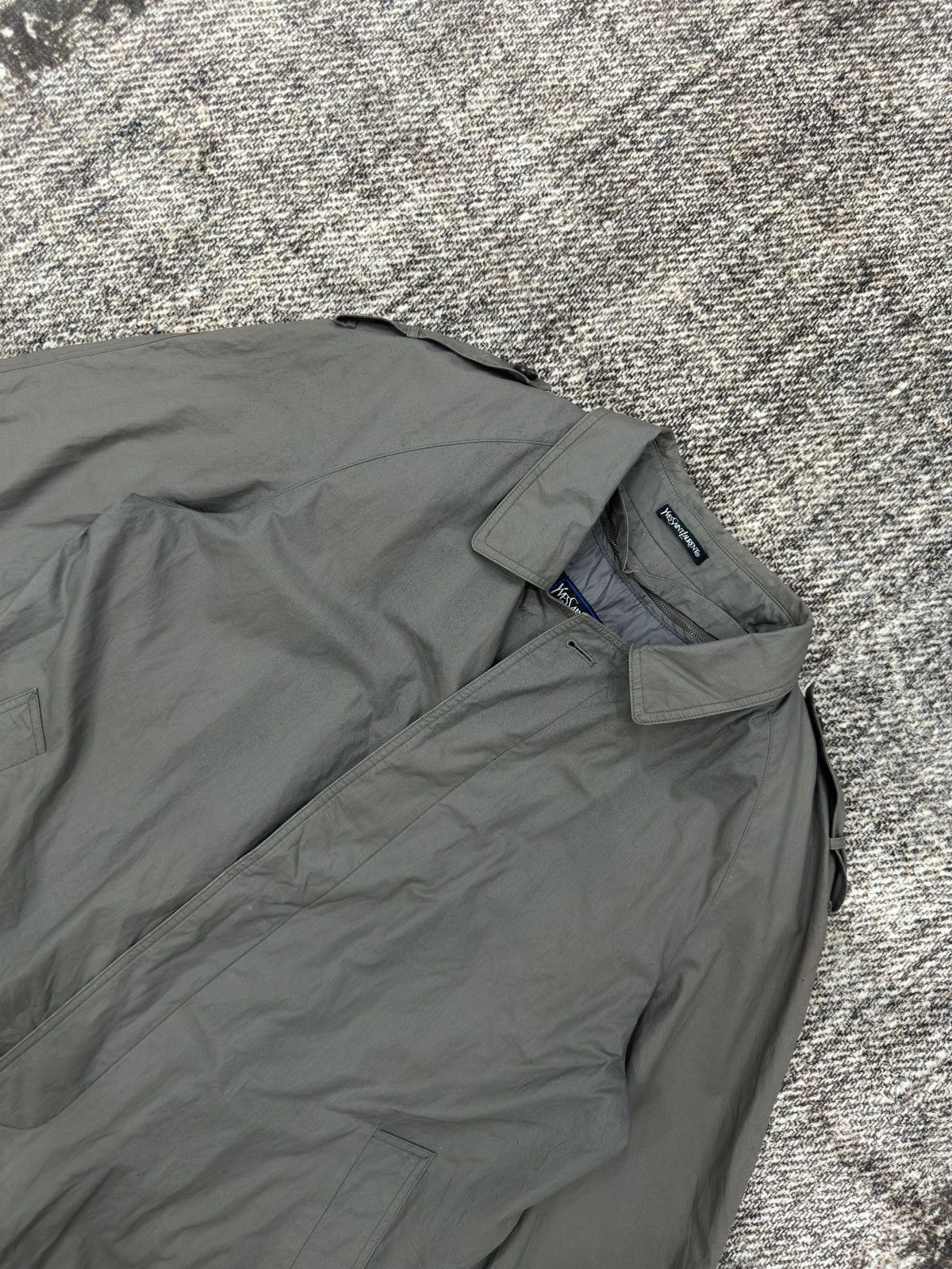 Yves Saint Laurent Yves Saint Laurent Pour Homme Olive Light Trench Coat Size US L / EU 52-54 / 3 - 5 Thumbnail