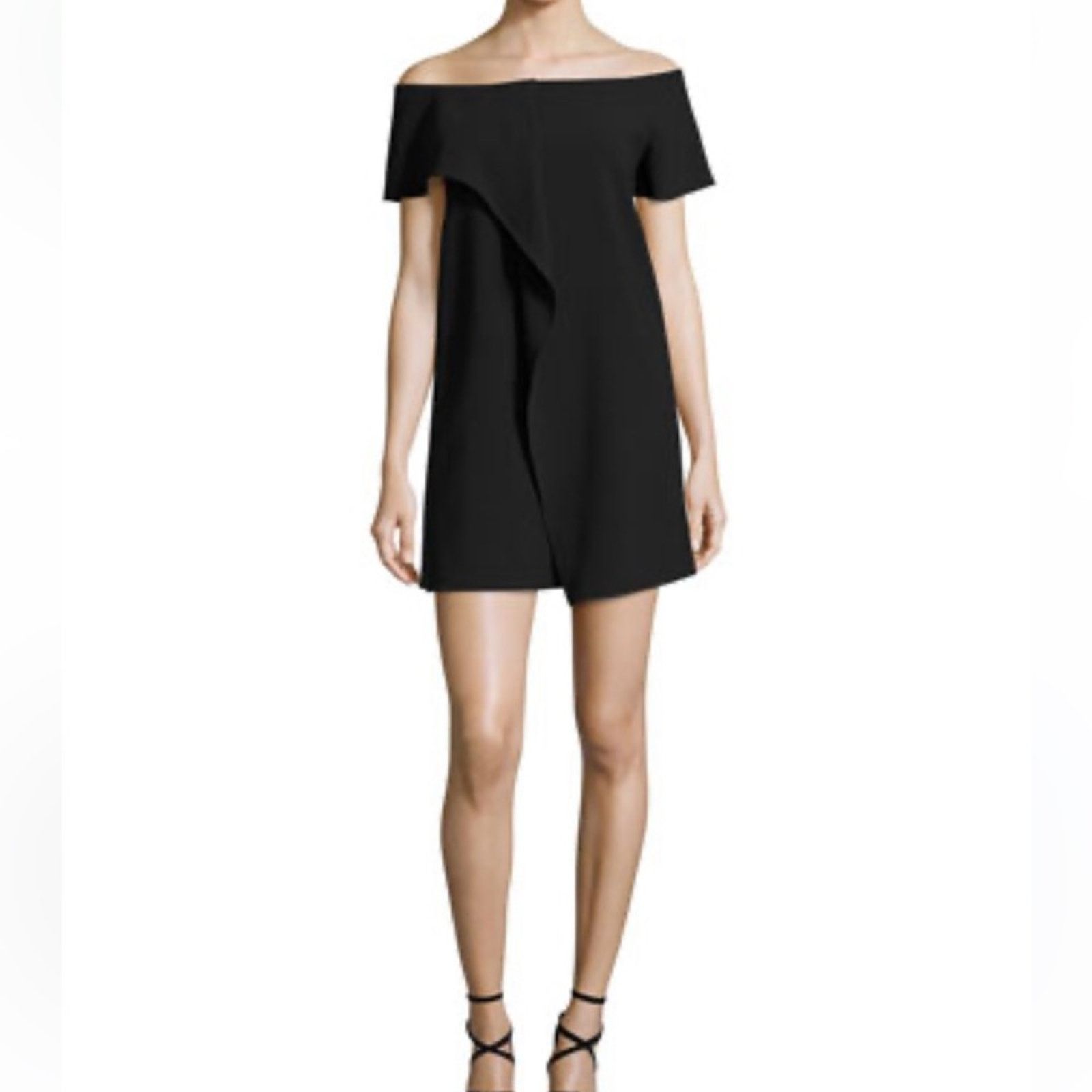 halston heritage asymmetrical dress Embroidered Lace Deep V-Neck A-line Irregular Bridesmaid Dress
