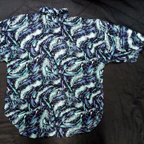 Vintage Vintage Natalie Abstract Strokes Button Shirt Hawaiian Size XL / US 12-14 / IT 48-50 - 7 Thumbnail