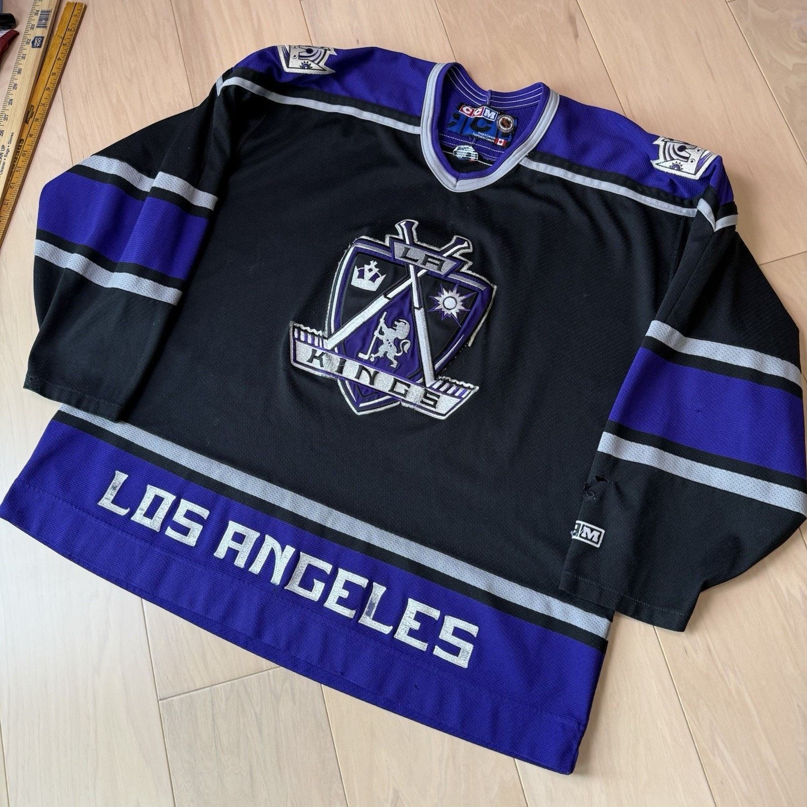 Ccm Vintage Los Angeles Kings Jersey 2XL Black Purple 90s CCM Size US XXL / EU 58 / 5 - 10 Thumbnail