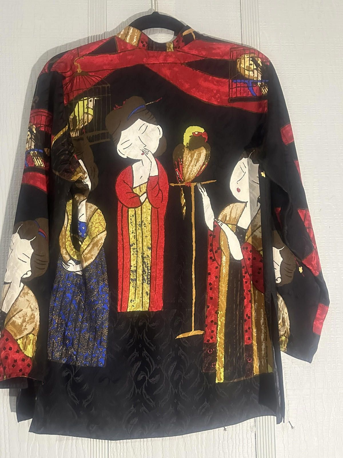 Chicos Vintage CHICO Mandarin 100% Silk Asian Style Jacket Size 0 Size XS / US 0-2 / IT 36-38 - 5 Thumbnail