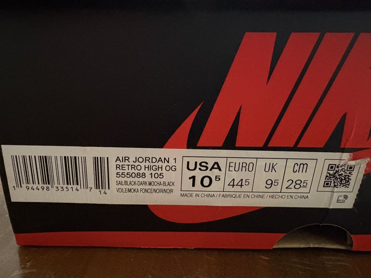 Jordan Brand Jordan 1 Mocha Size US 10.5 / EU 43-44 - 11 Thumbnail