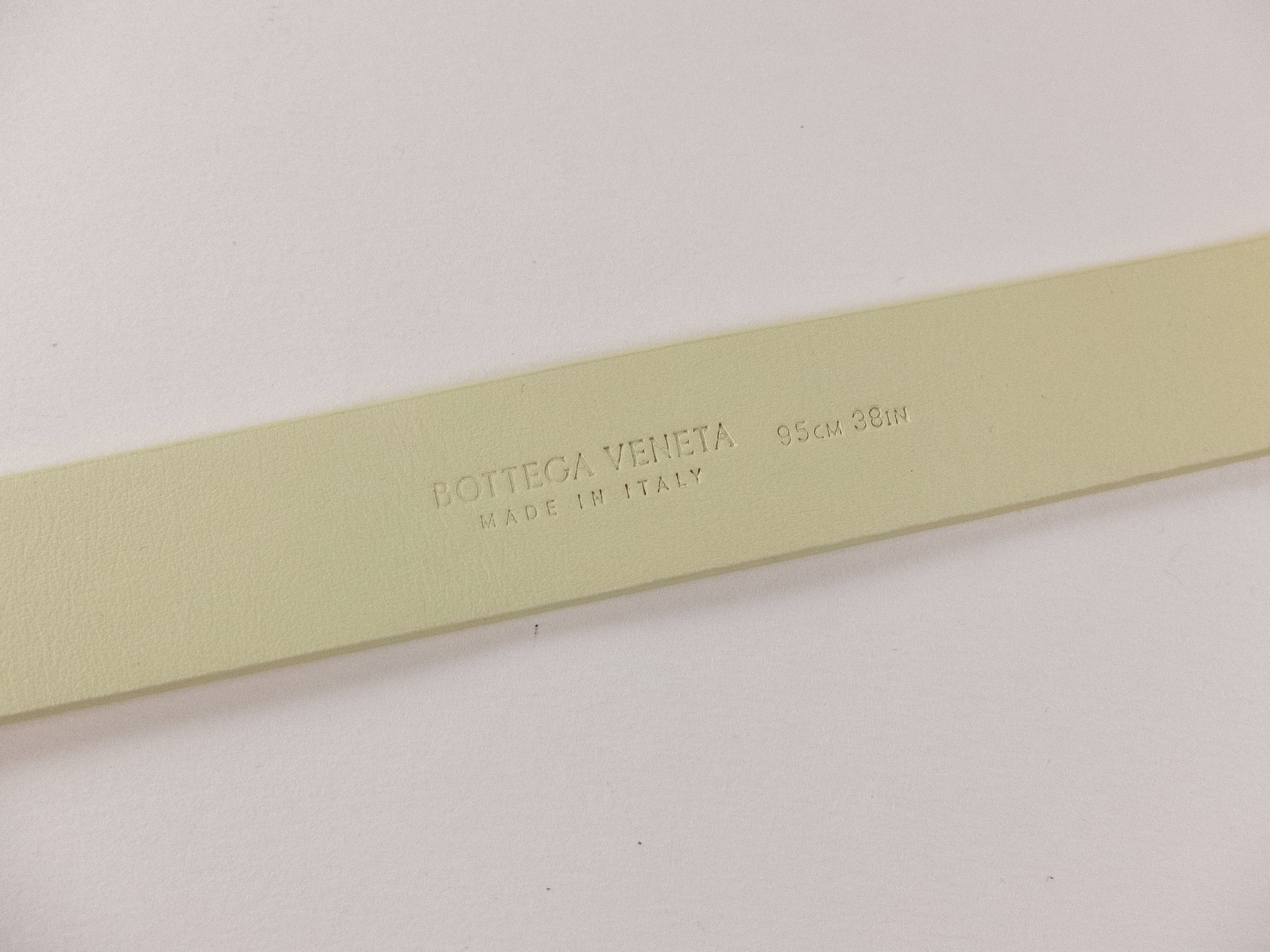 Bottega Veneta BOTTEGA VENETA green triangle buckle leather belt 36 95 Size 36 - 5 Thumbnail