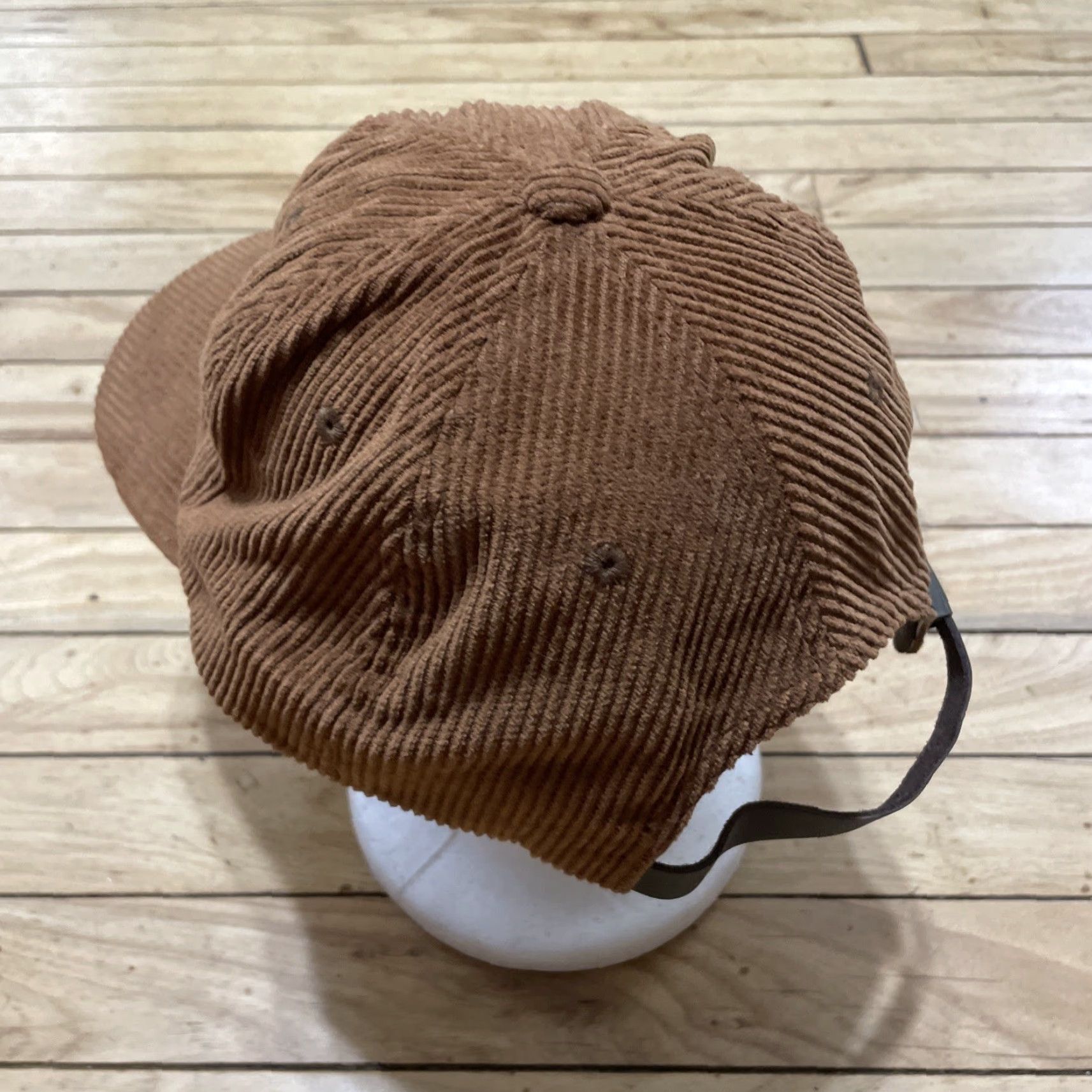Brixton Brixton Corduroy Hat Men Adjustable Tan Cap Classic Letter B Big B Strapback Cap Size ONE SIZE - 3 Thumbnail