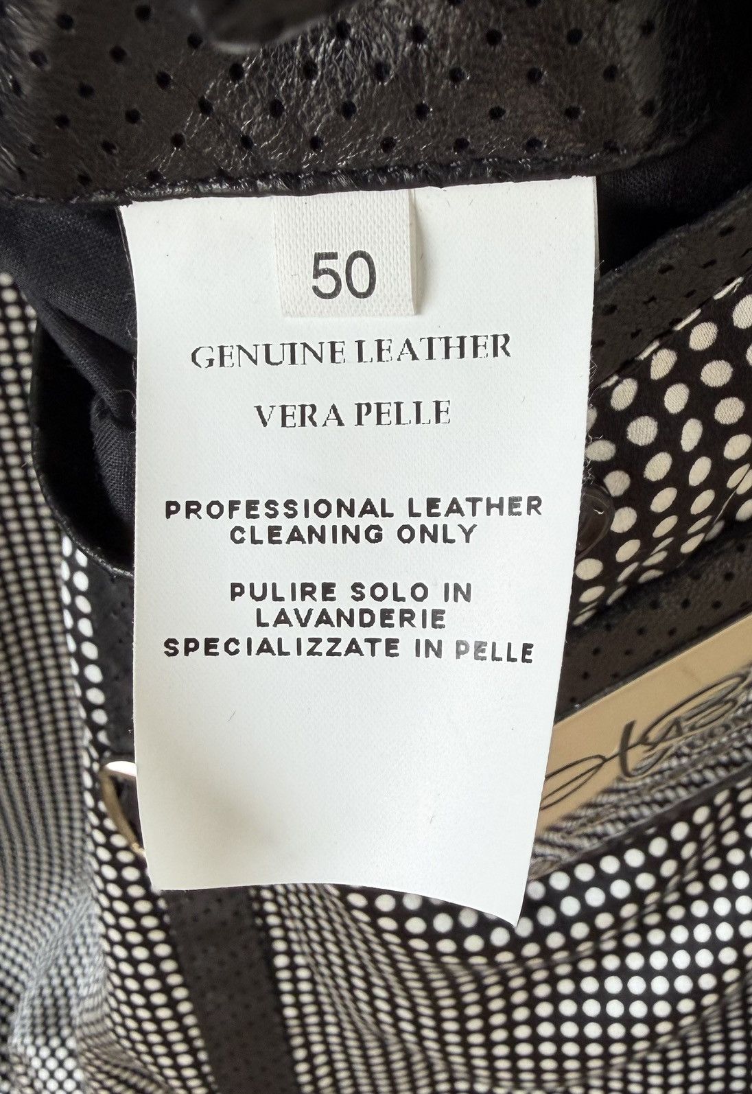 Hettabretz Hettabretz Uomo Perforated Leather Jacket IT50 Size US M / EU 48-50 / 2 - 8 Thumbnail