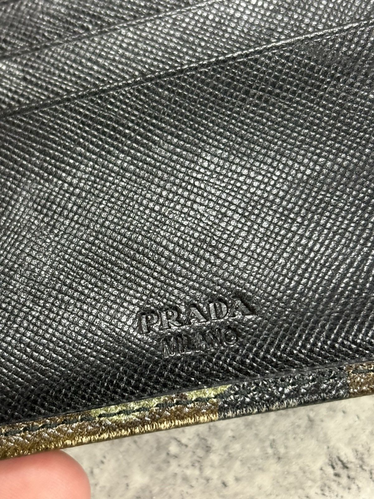 Prada PRADA Leather Camo Bifold Wallet Size ONE SIZE - 10 Thumbnail
