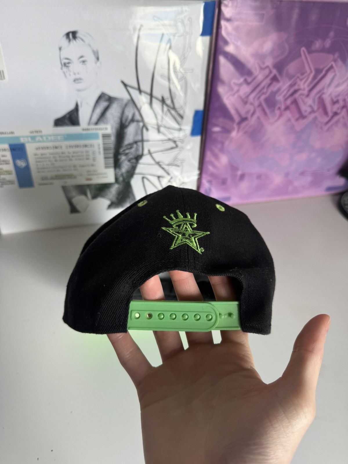 Obey Obey Neon Green Logo Snapback Cap Y2K Rap style Size ONE SIZE - 3 Thumbnail