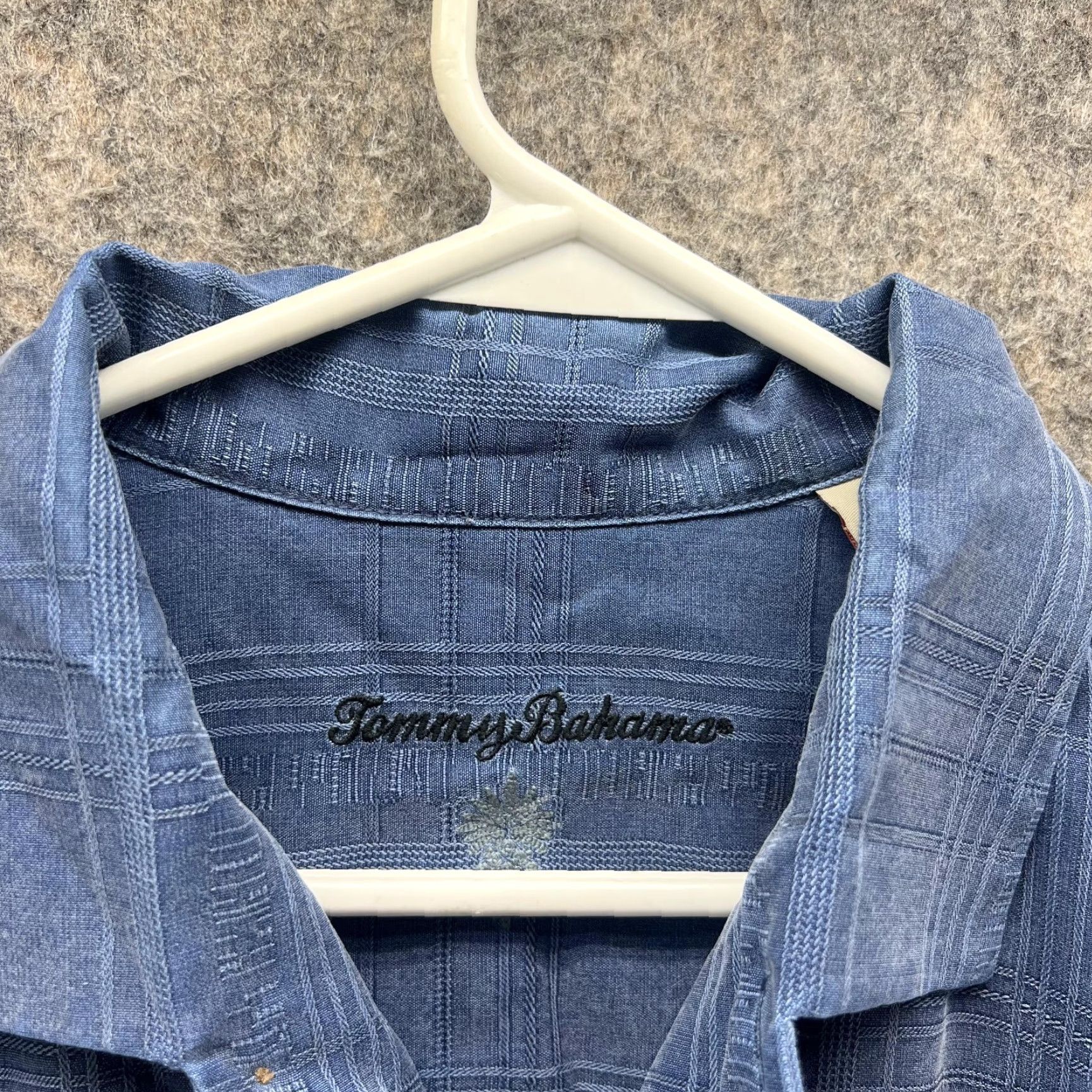 Tommy Bahama Tommy Bahama Shirt Men L Glen Check Blue Silk Button-Down Casual Preppy Size US L / EU 52-54 / 3 - 6 Thumbnail