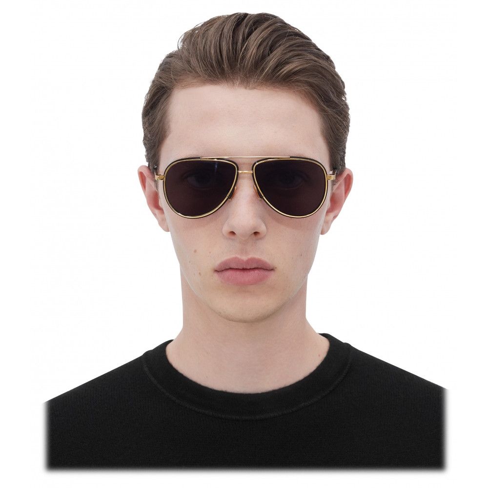Bottega Veneta o1loc1c0825 Size: OS / 733994 Rim Aviator Sunglasses Black Size ONE SIZE - 4 Thumbnail