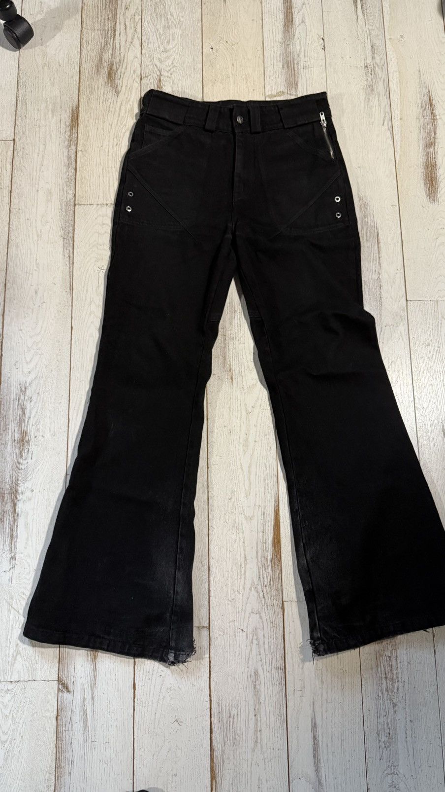 No Faith Studios Flared Denim | Grailed